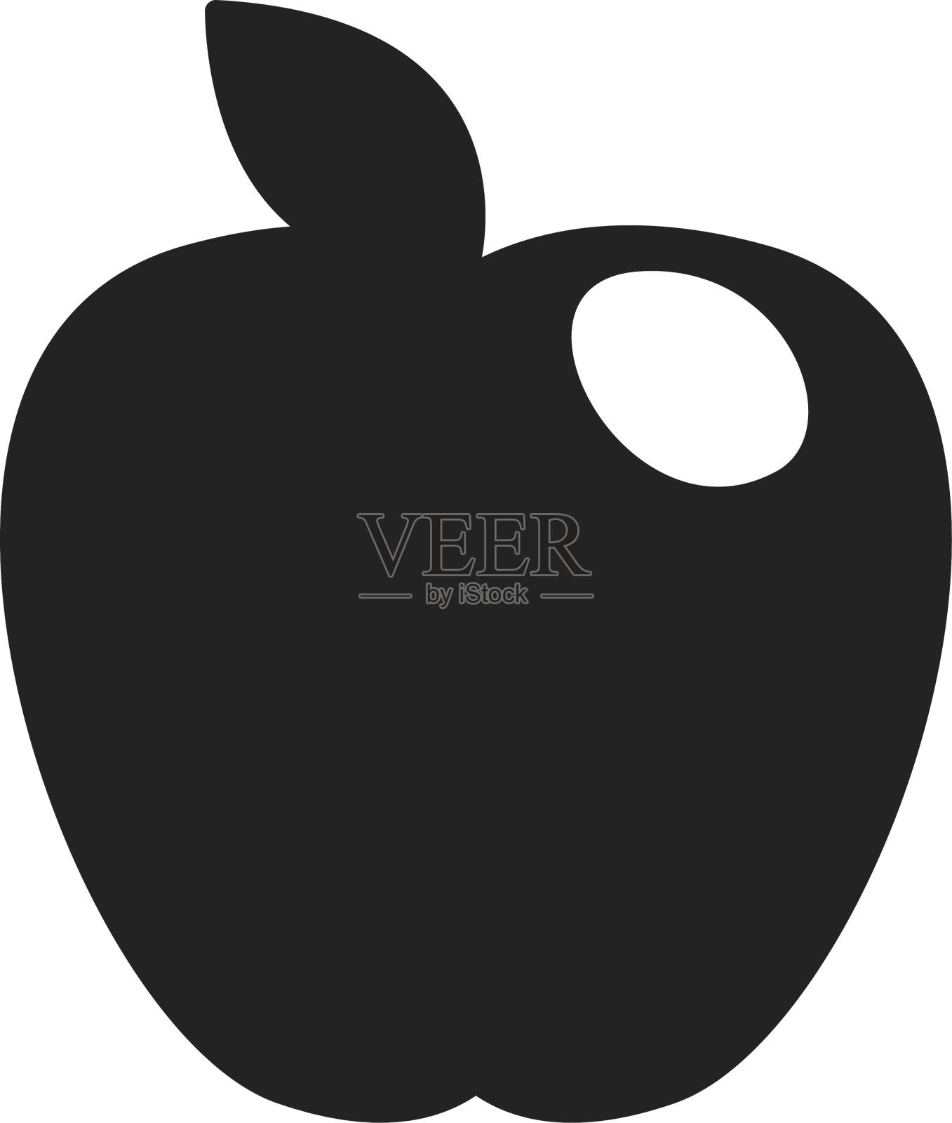 光明节苹果黑色图标设计元素图片