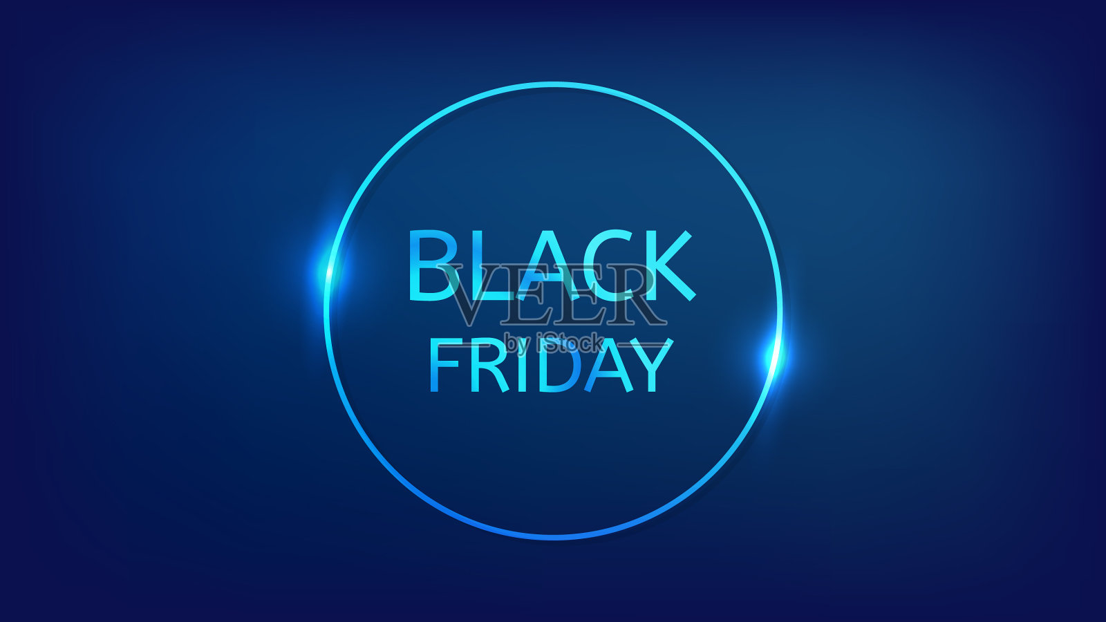 黑色星期五的霓虹灯框架铭文插画图片素材