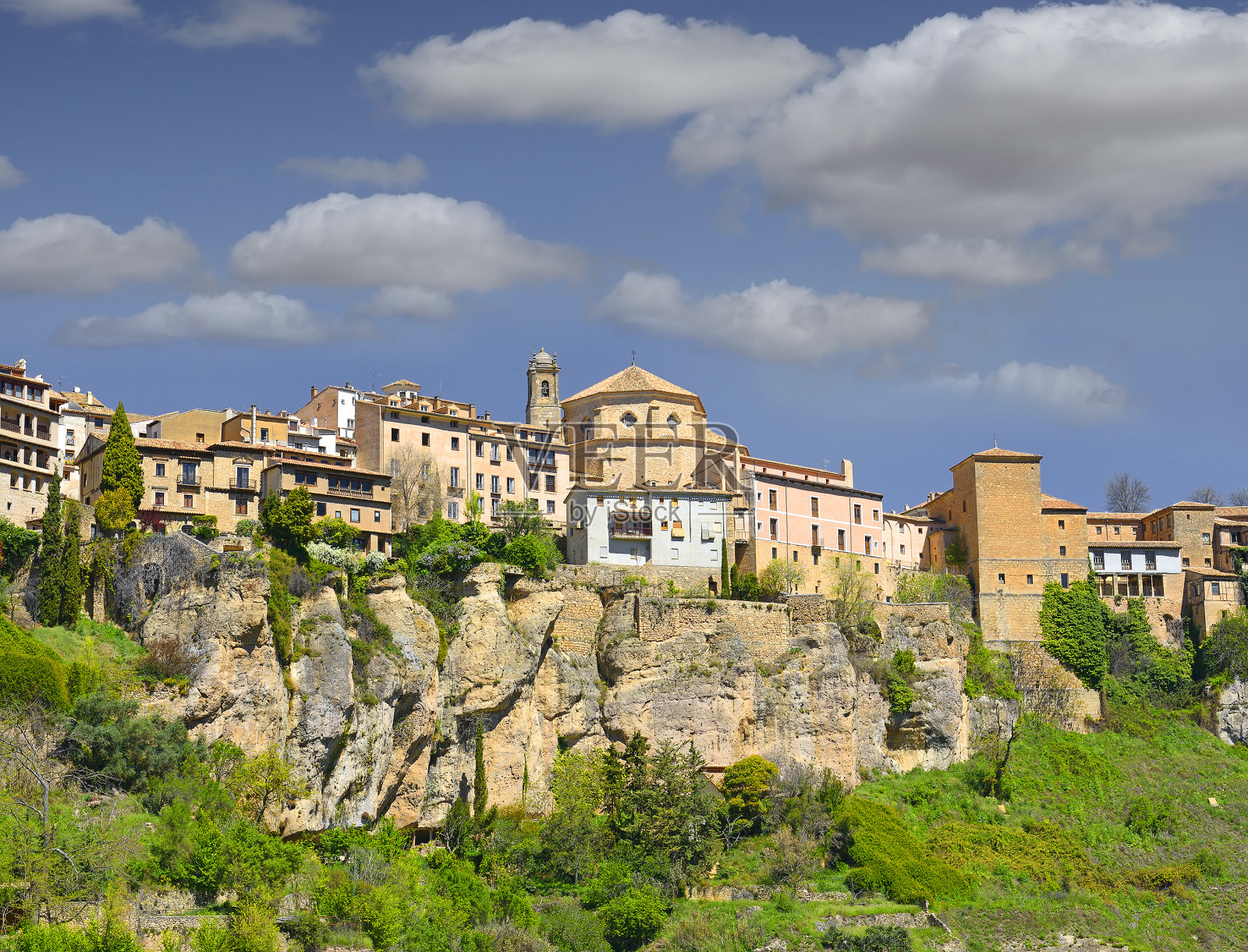 昆卡悬挂的房子和悬崖，西班牙。照片摄影图片