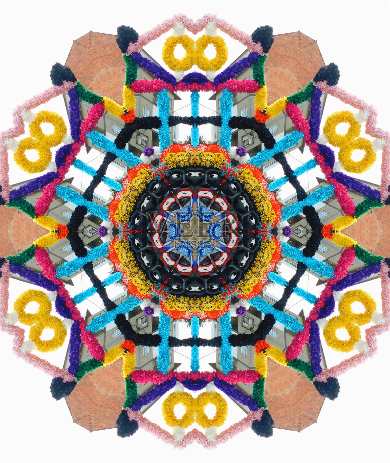 背景和设计的万花筒分形照片摄影图片