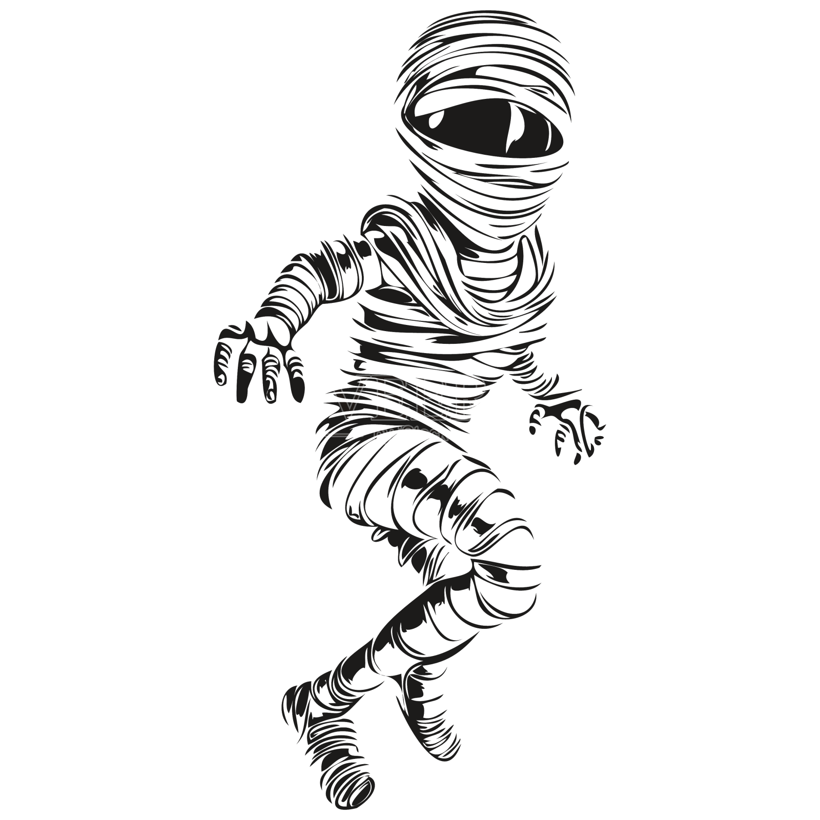 黑白万圣节诅咒的万圣节艺术设计元素图片