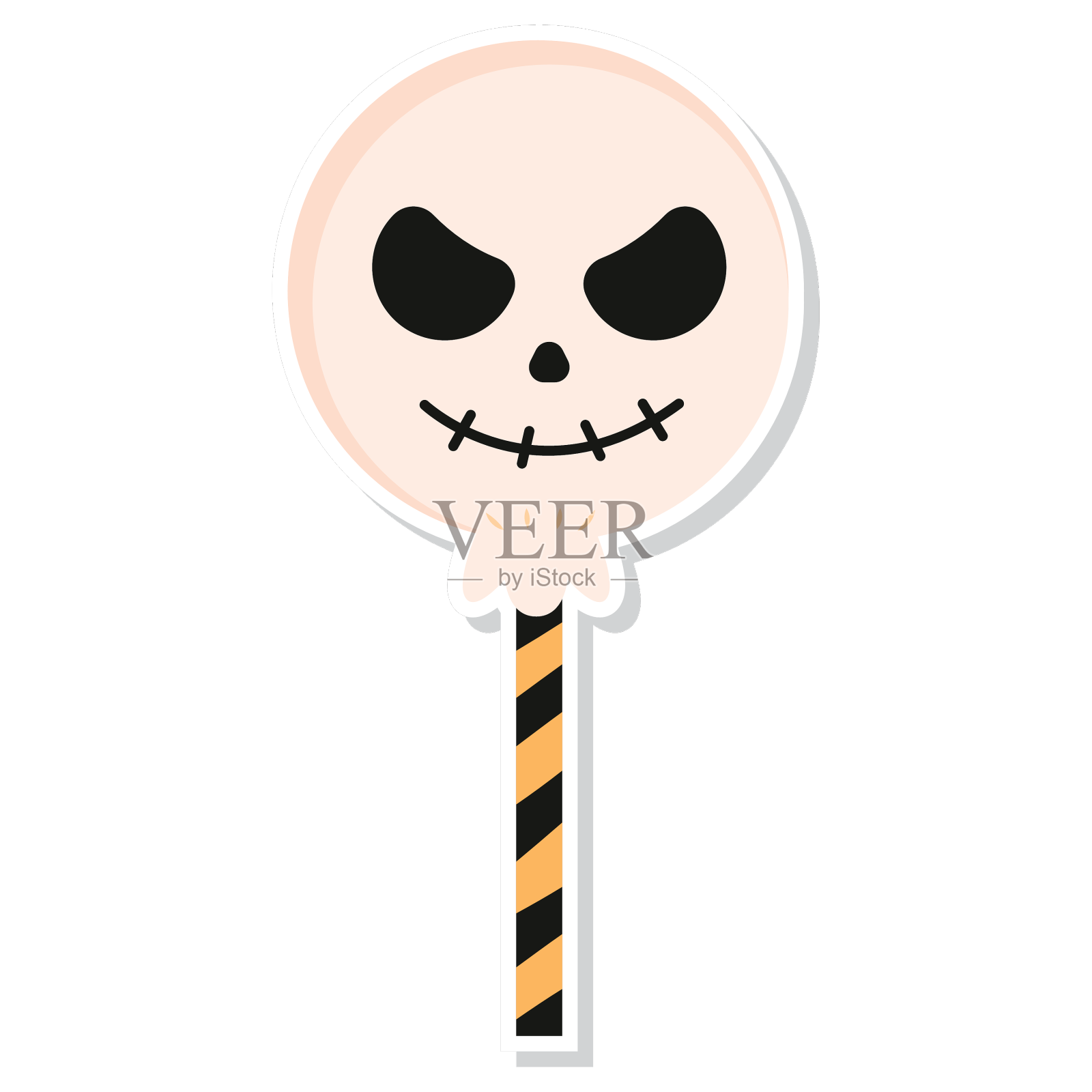 孤立的万圣节棒棒糖图标设计元素图片