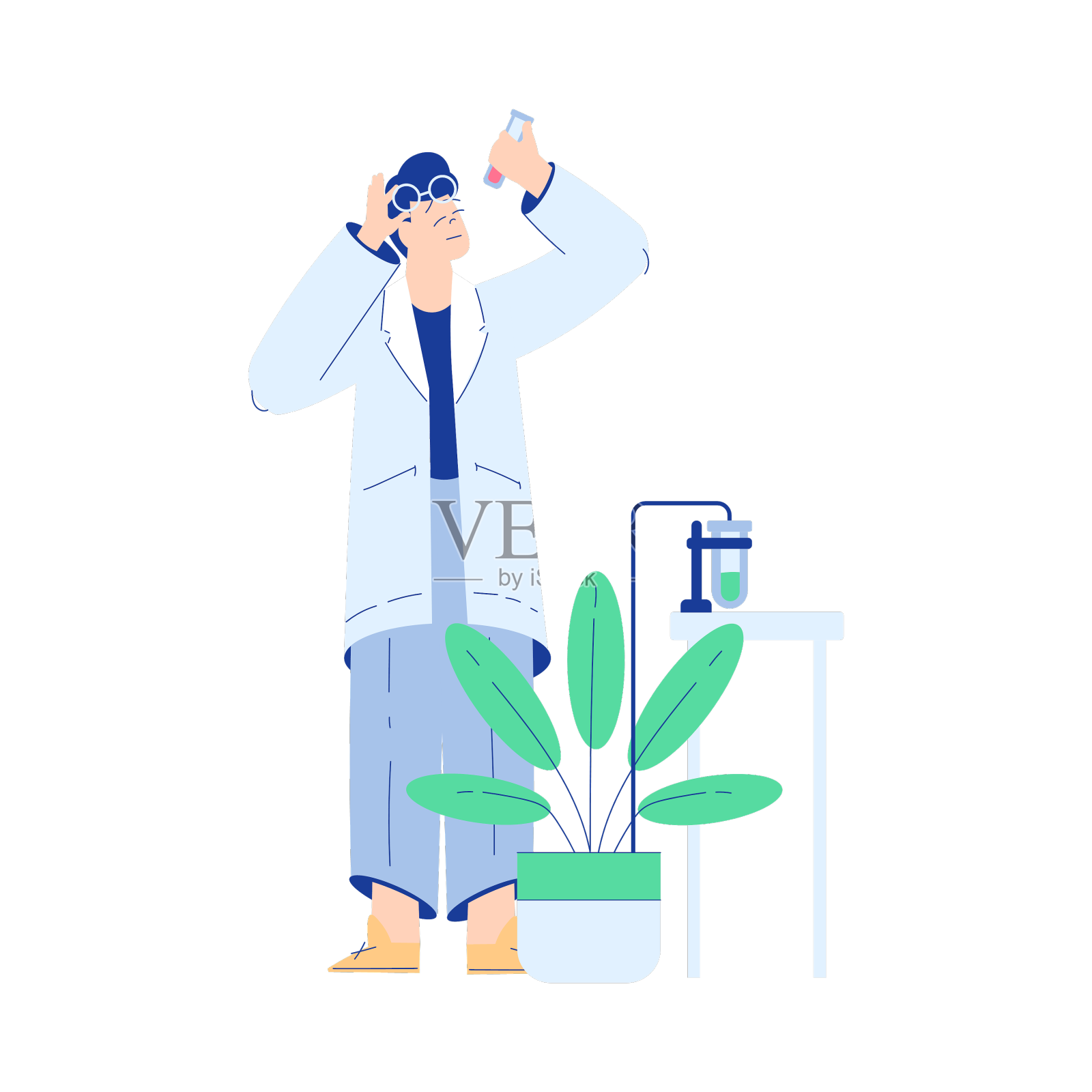 化学与男人科学家的性格探索设计元素图片