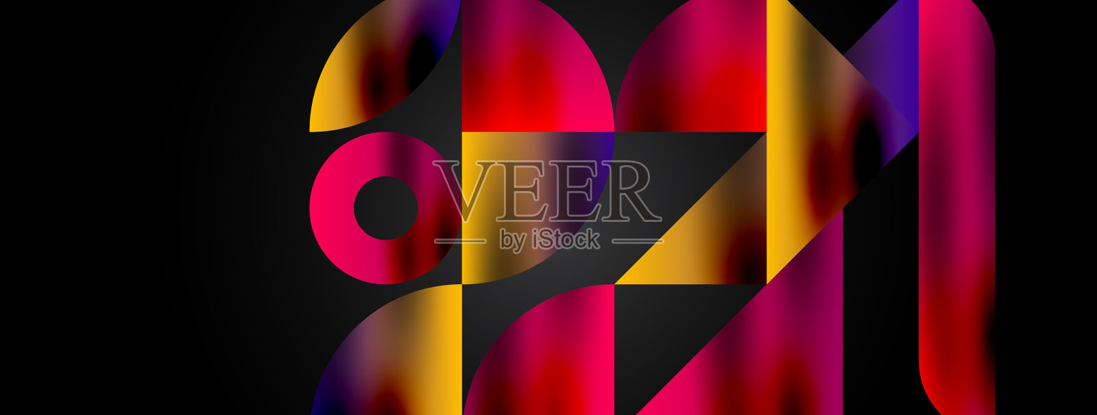 马赛克图案构图和谐插画图片素材