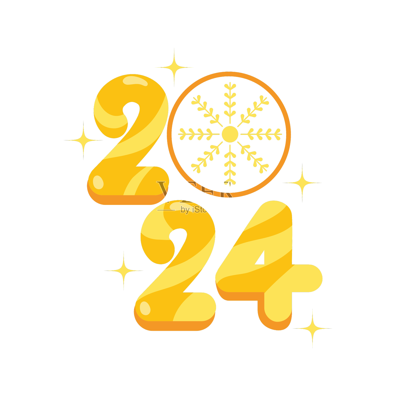 2024数字新年设计设计元素图片