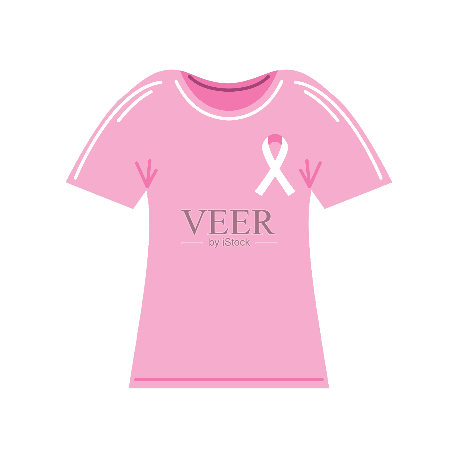 乳腺癌宣传衬衫设计元素图片