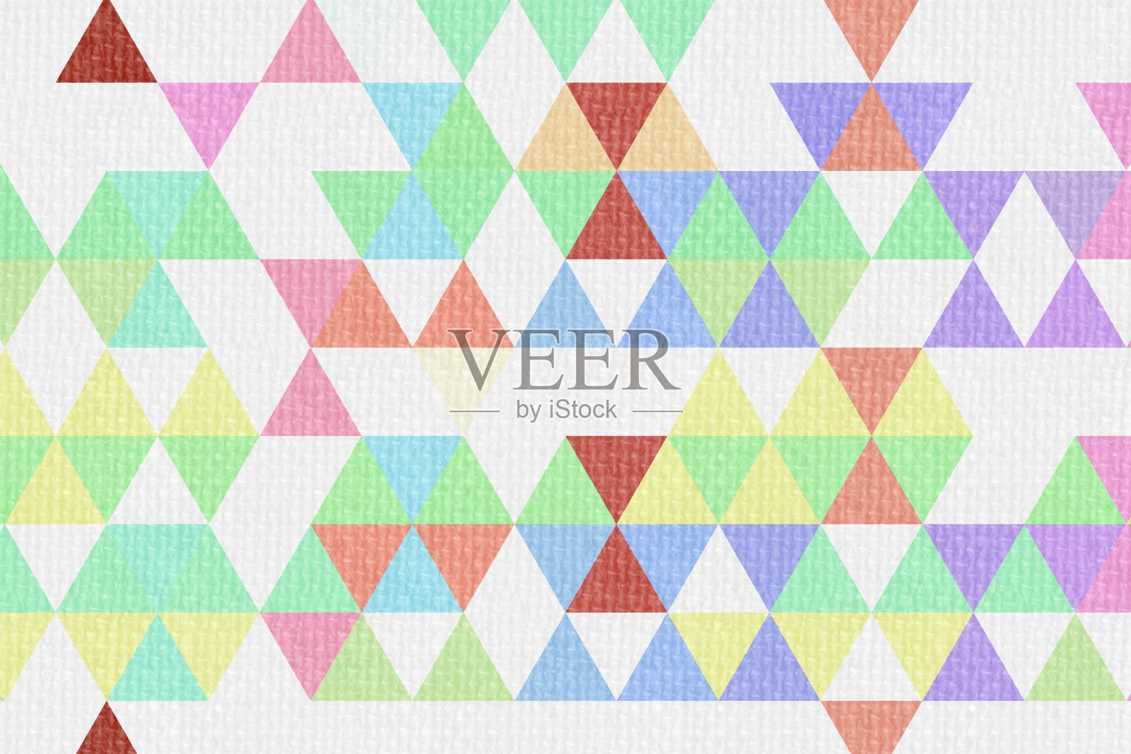 抽象背景与画布纹理上的彩色几何形状。插图为您的设计，无缝的图案和鲜艳的颜色插画图片素材