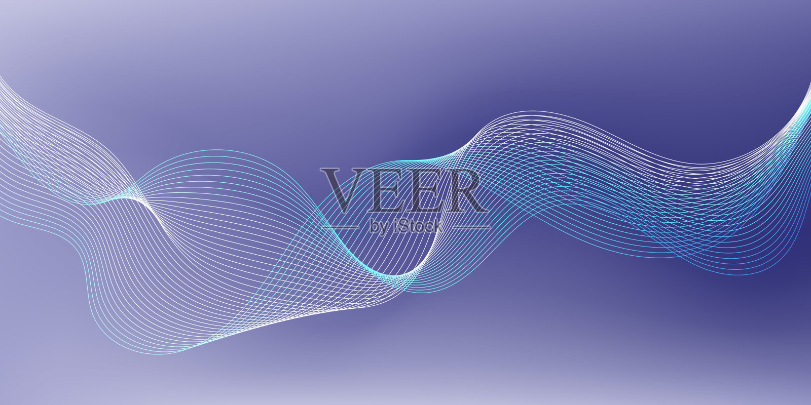 具有波浪线的抽象梯度背景插画图片素材