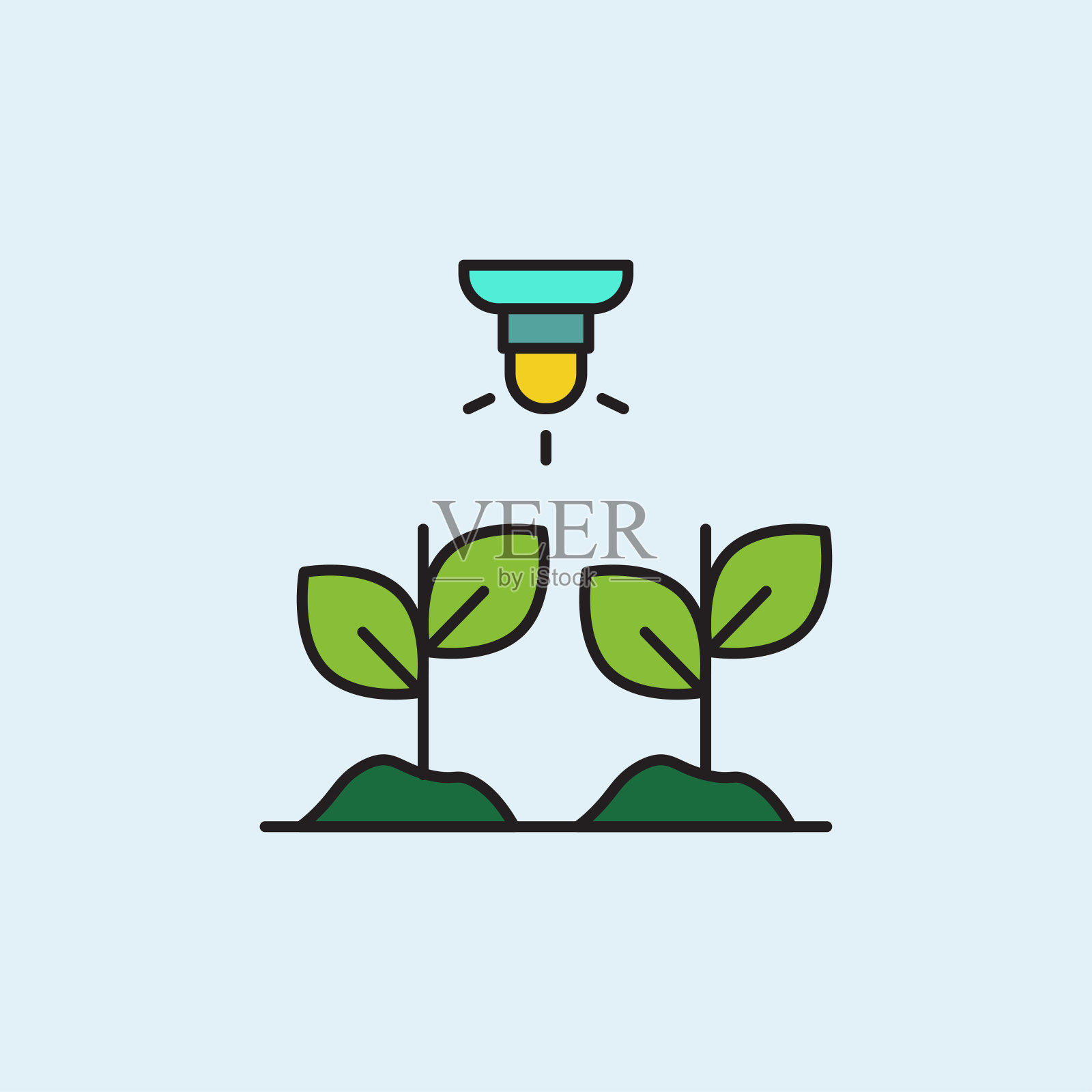 工业4.0农业和农作物插画图片素材