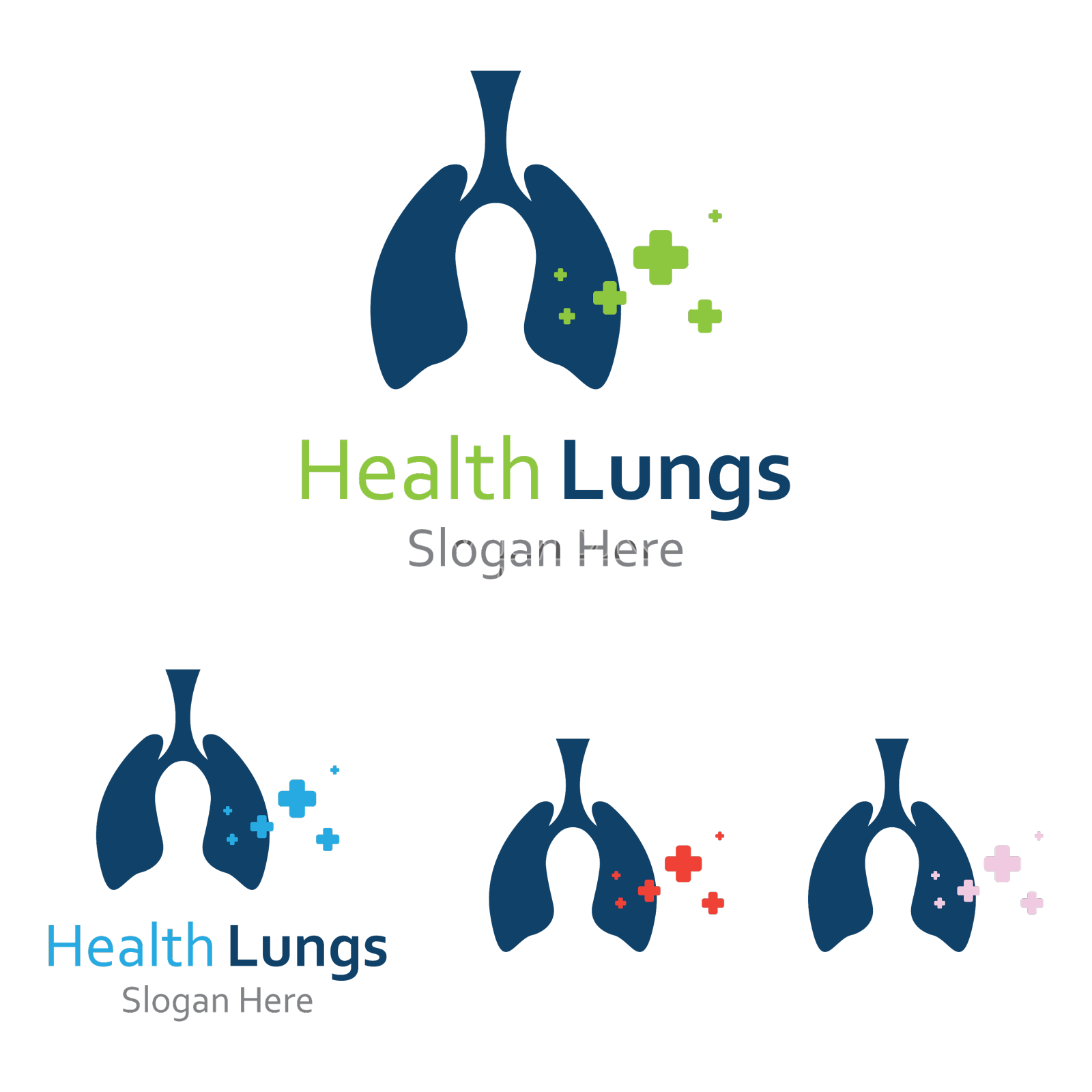 肺部健康和肺部护理标志图标设计设计元素图片