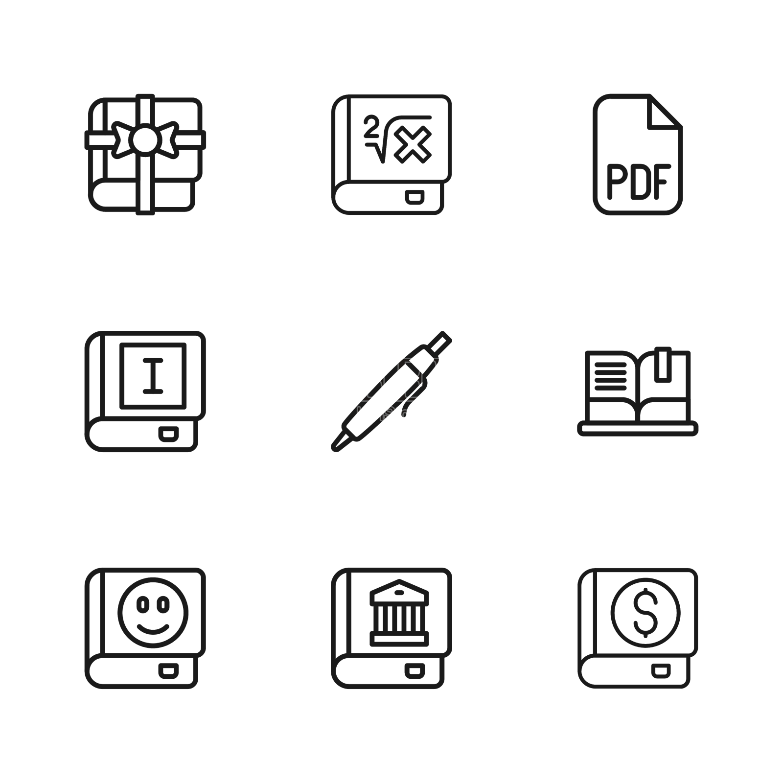 设置行法律书打开财务笔PDF文件设计元素图片