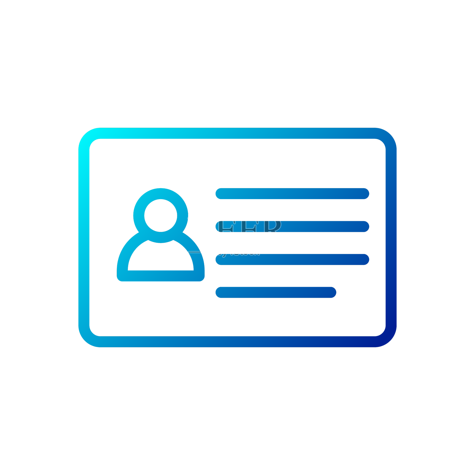 简历图标渐变蓝色商业符号设计元素图片