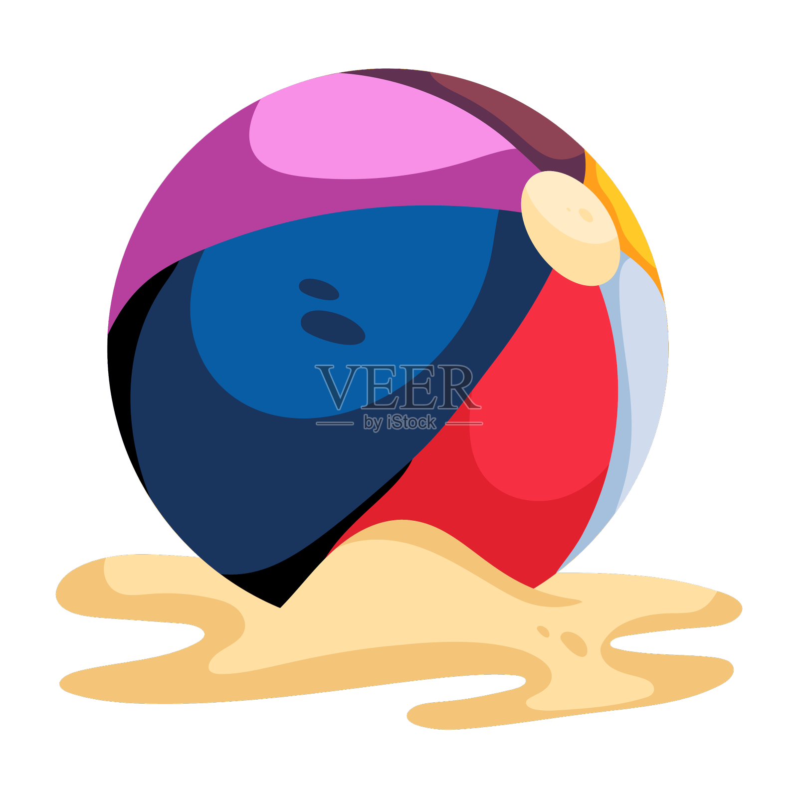 沙滩球设计元素图片