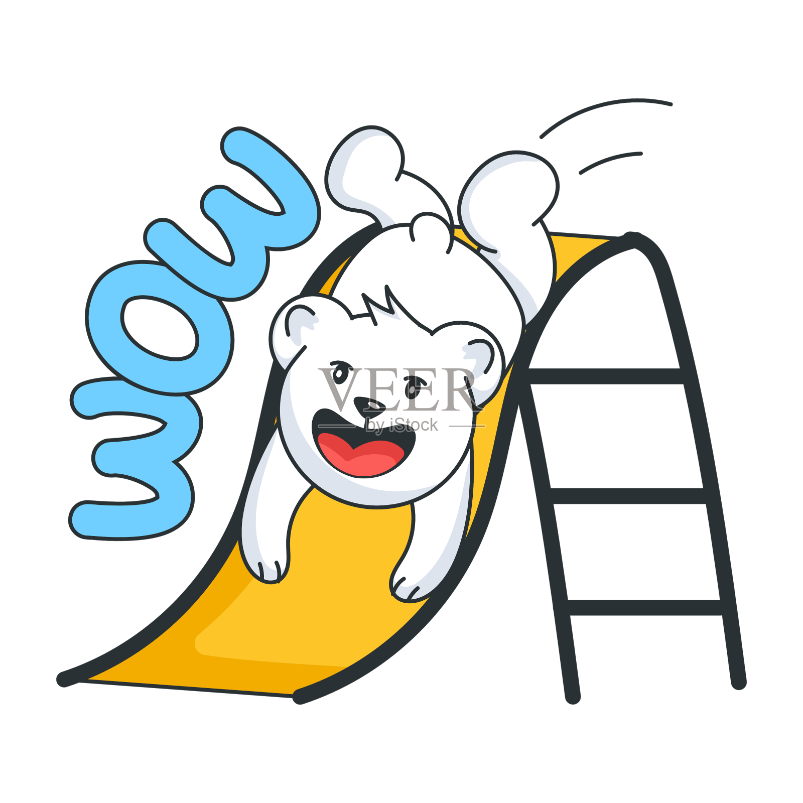 熊滑动设计元素图片