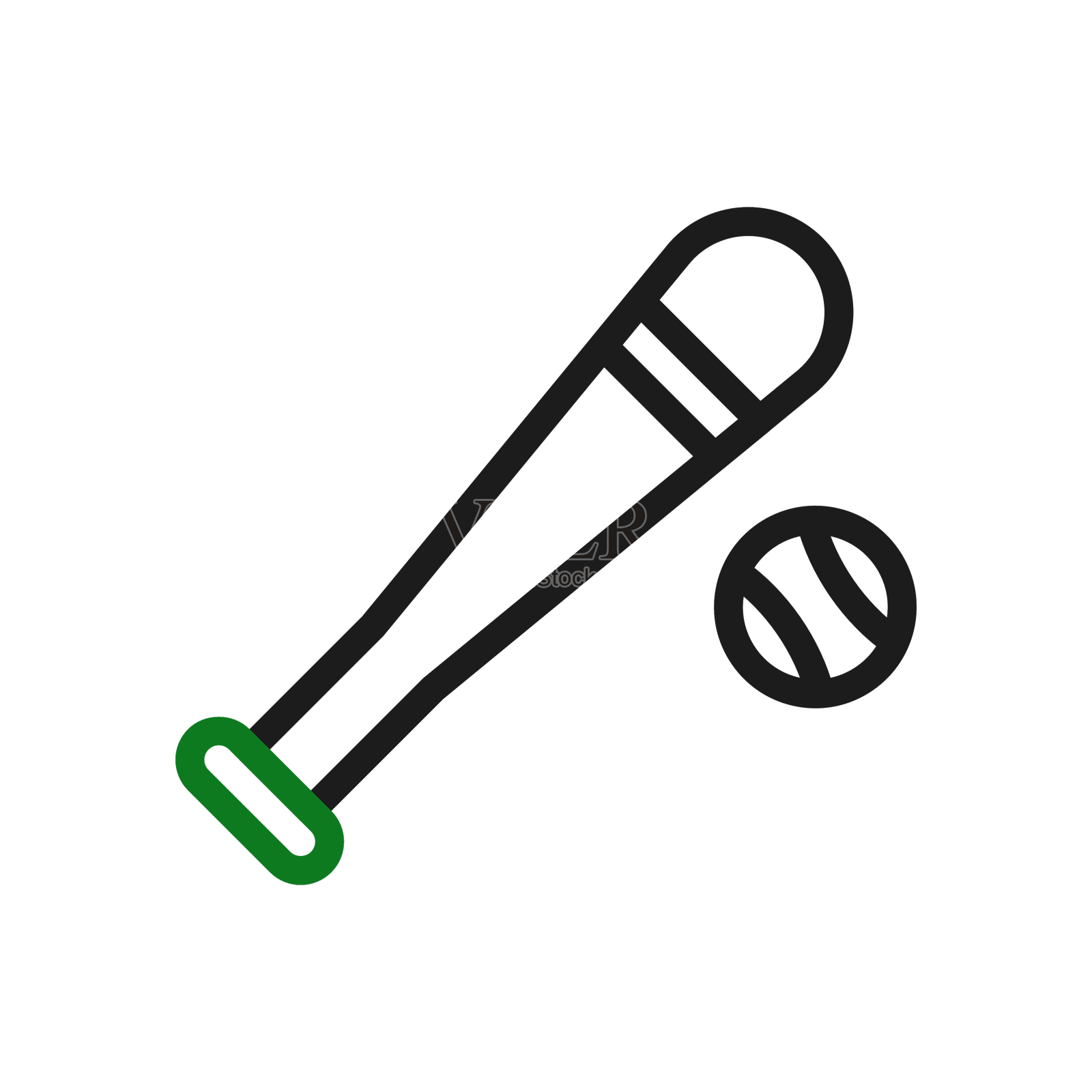 棒球标志双色绿黑色运动标志设计元素图片