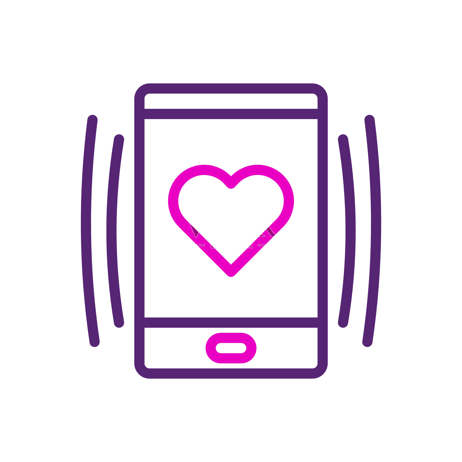 手机妈妈图标双色粉色紫色妈妈设计元素图片