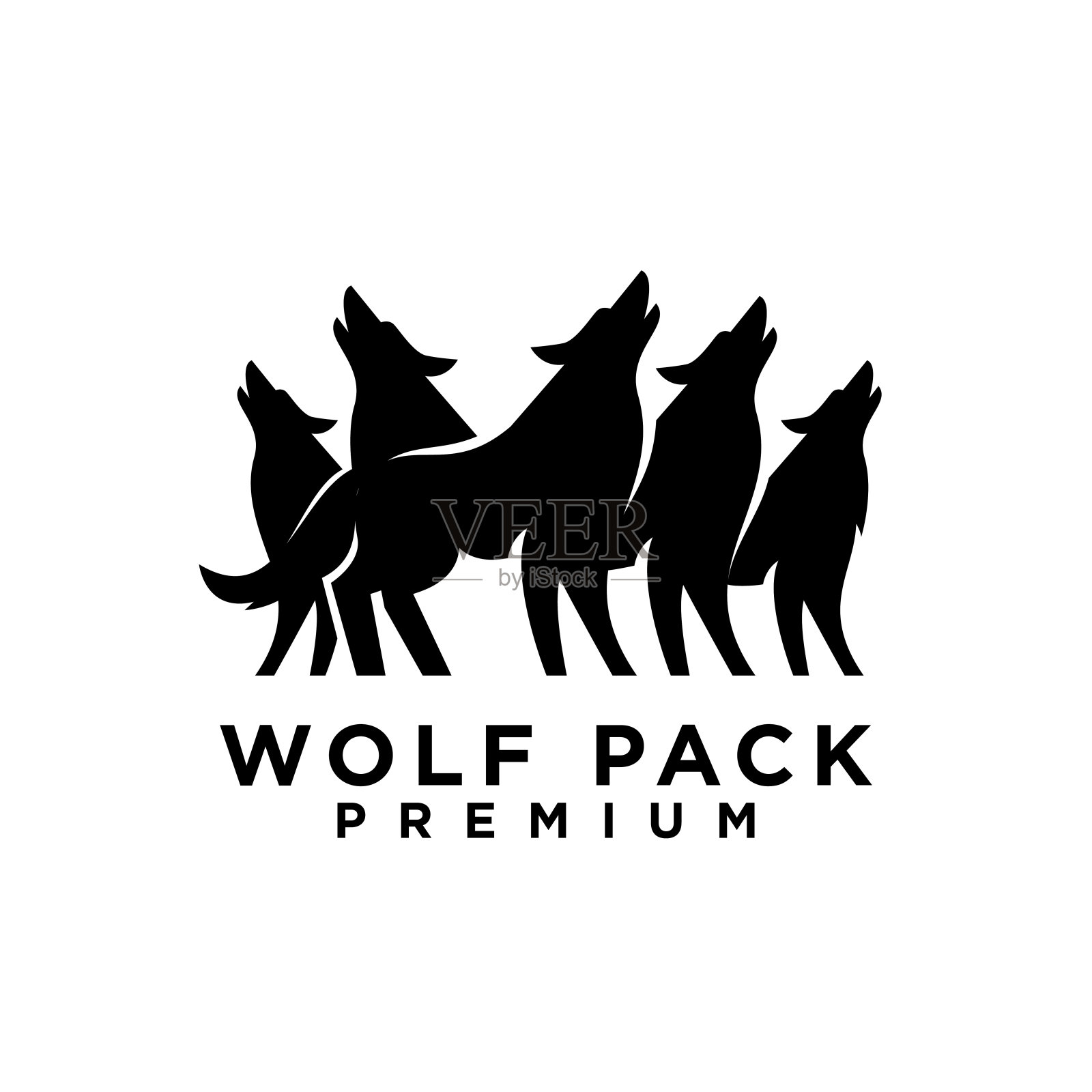 狼群图标设计插图插画图片素材