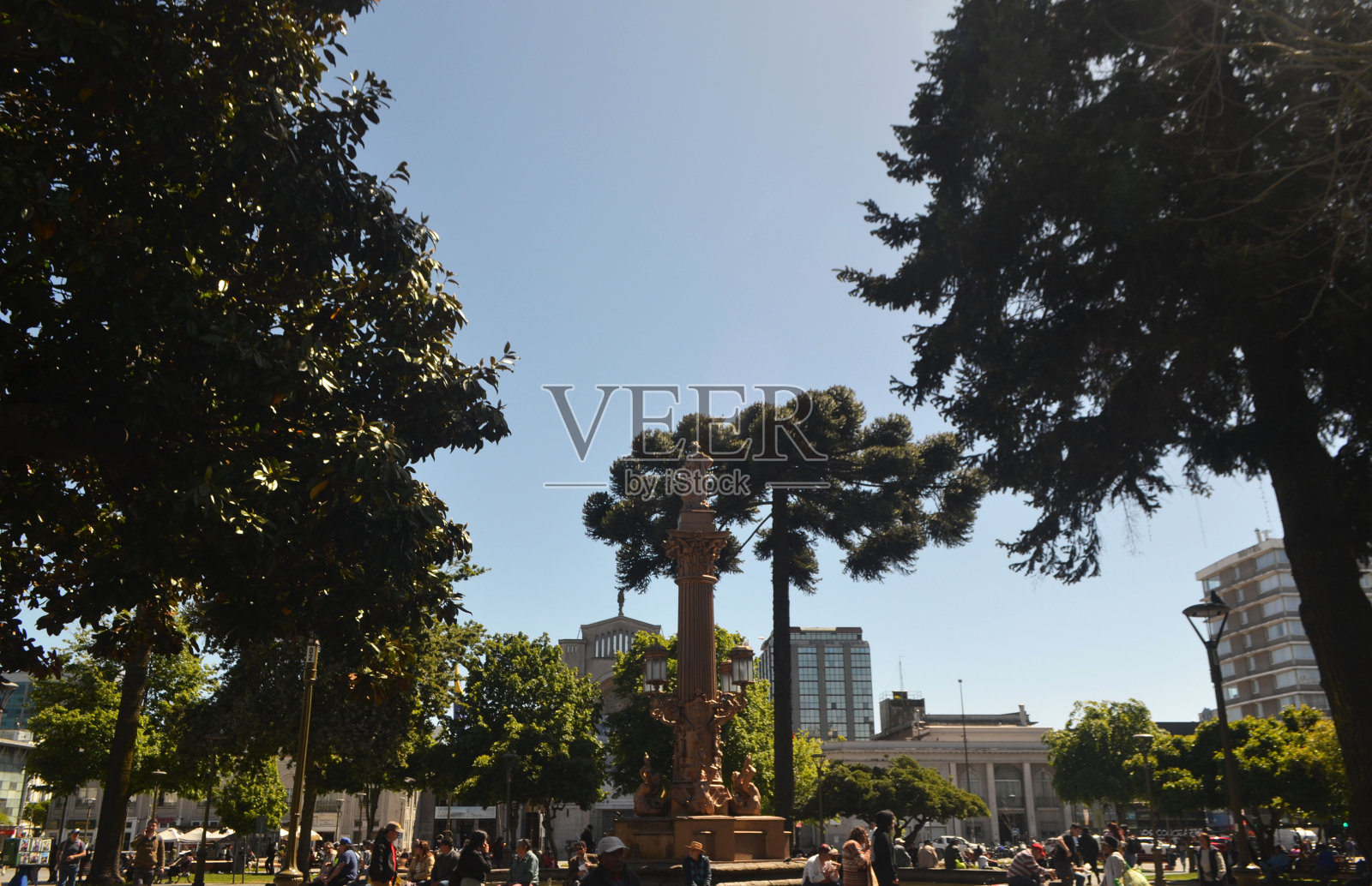 智利Concepción市的主要广场照片摄影图片