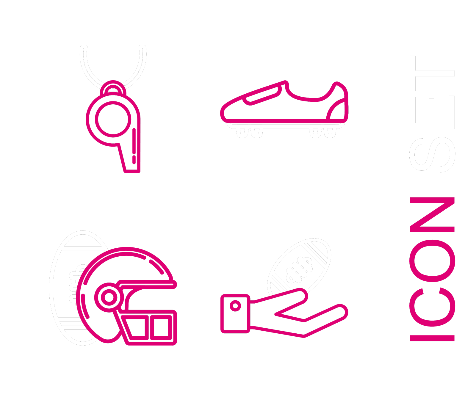 把美式橄榄球放在头盔上设计元素图片