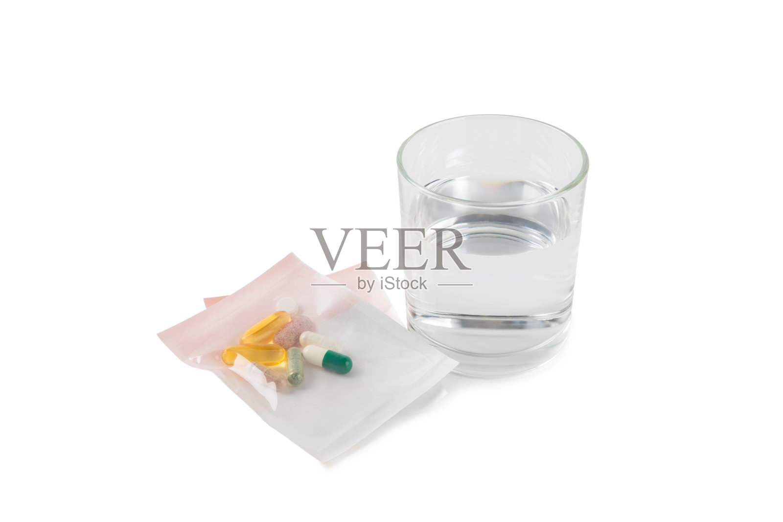 维生素和补品。多种维生素片纹理背景。多吃新鲜健康的水果。营养补充剂。平面布局。放文字的地方。本空间照片摄影图片