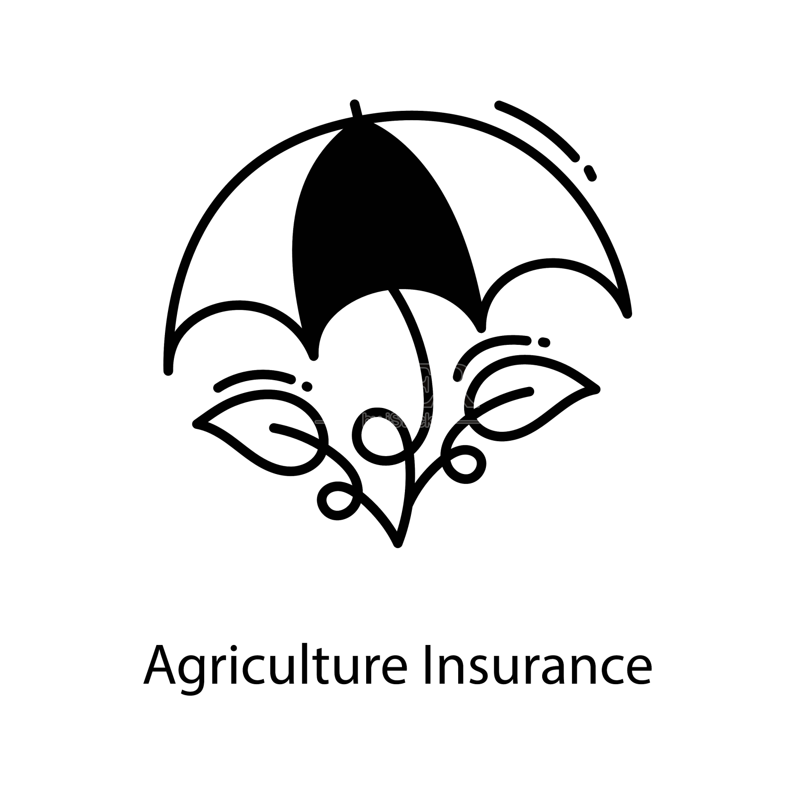农业保险涂鸦图标设计设计元素图片