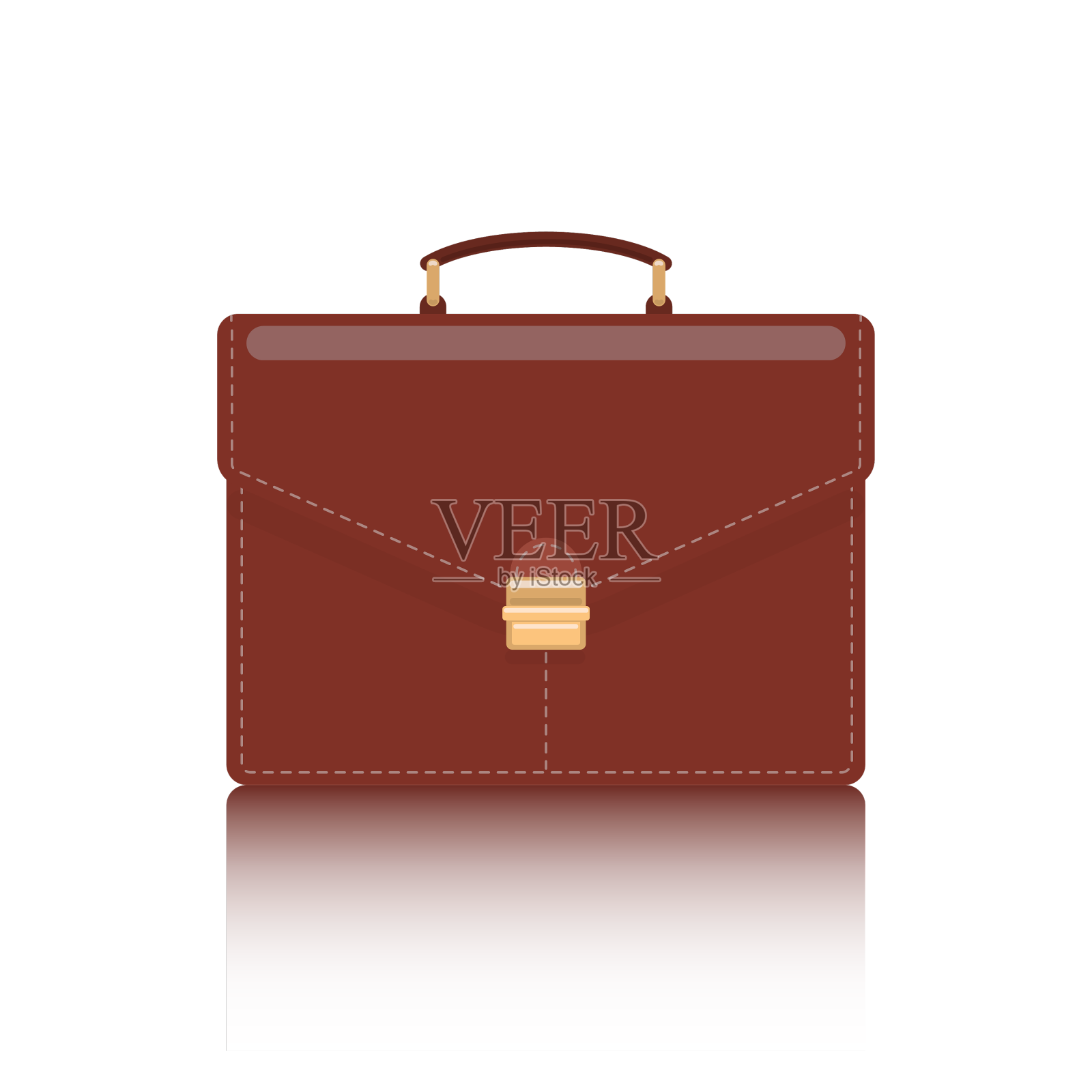 带锁图标的公文包设计元素图片