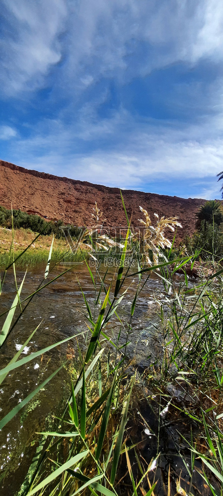 一个美丽的太阳在蓝天和一些云在一个最美丽的秋天照片摄影图片
