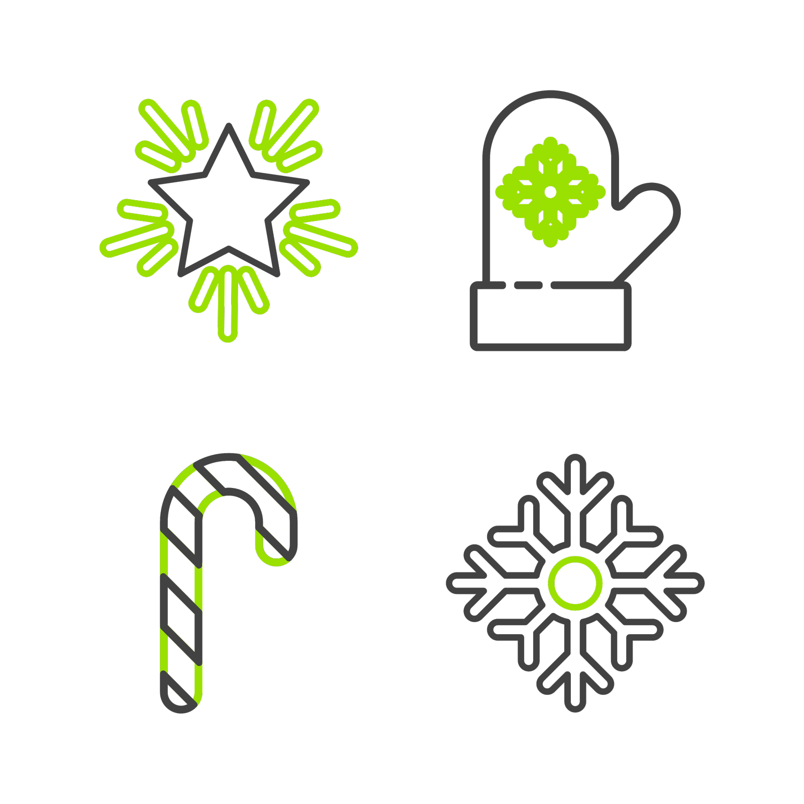 设行雪花圣诞糖果手杖用设计元素图片