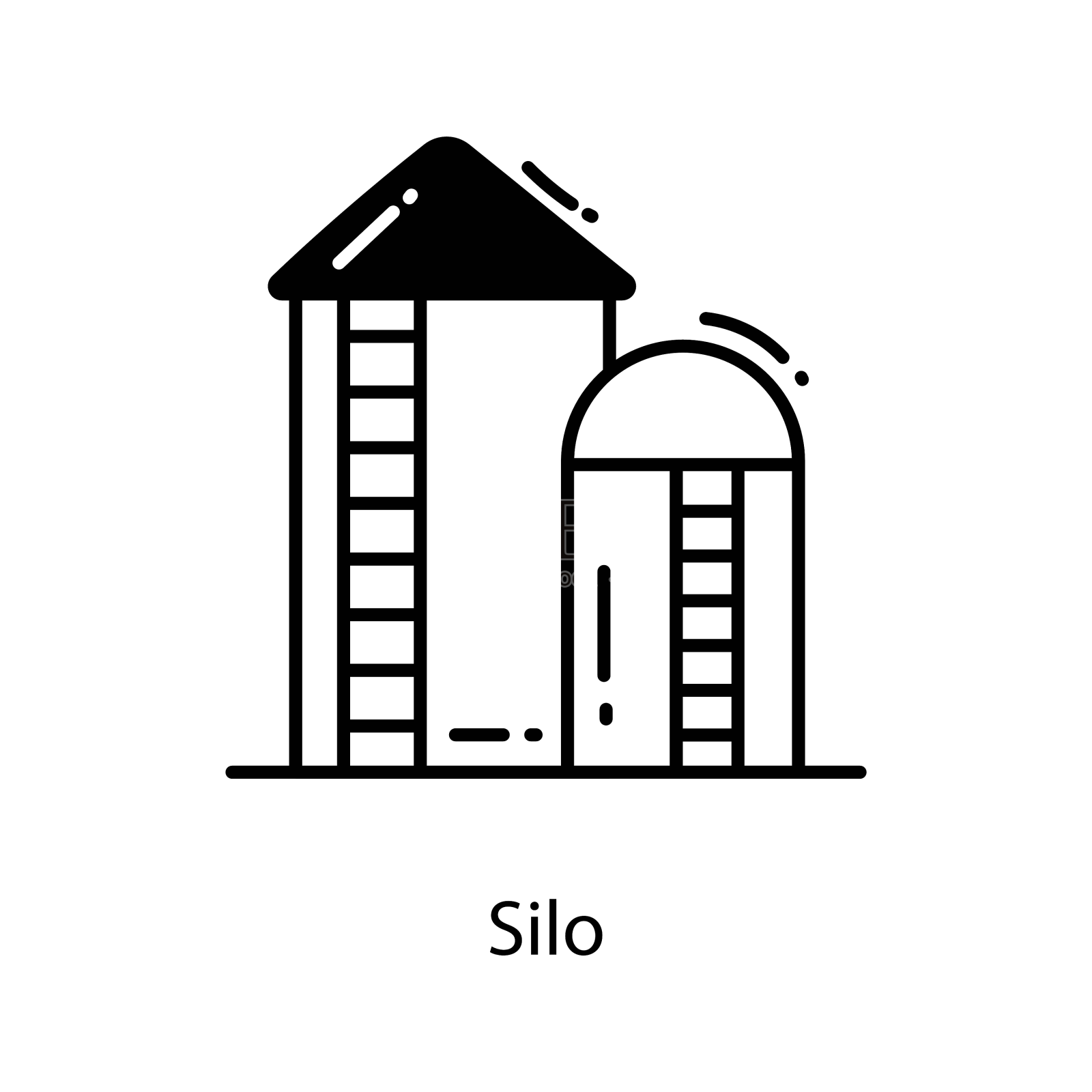 筒仓涂鸦图标设计农业设计元素图片