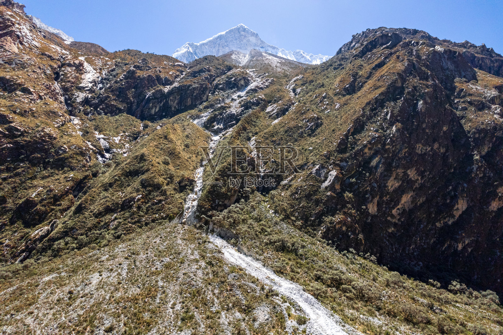 安卡什地区安第斯山脉的景色。照片摄影图片