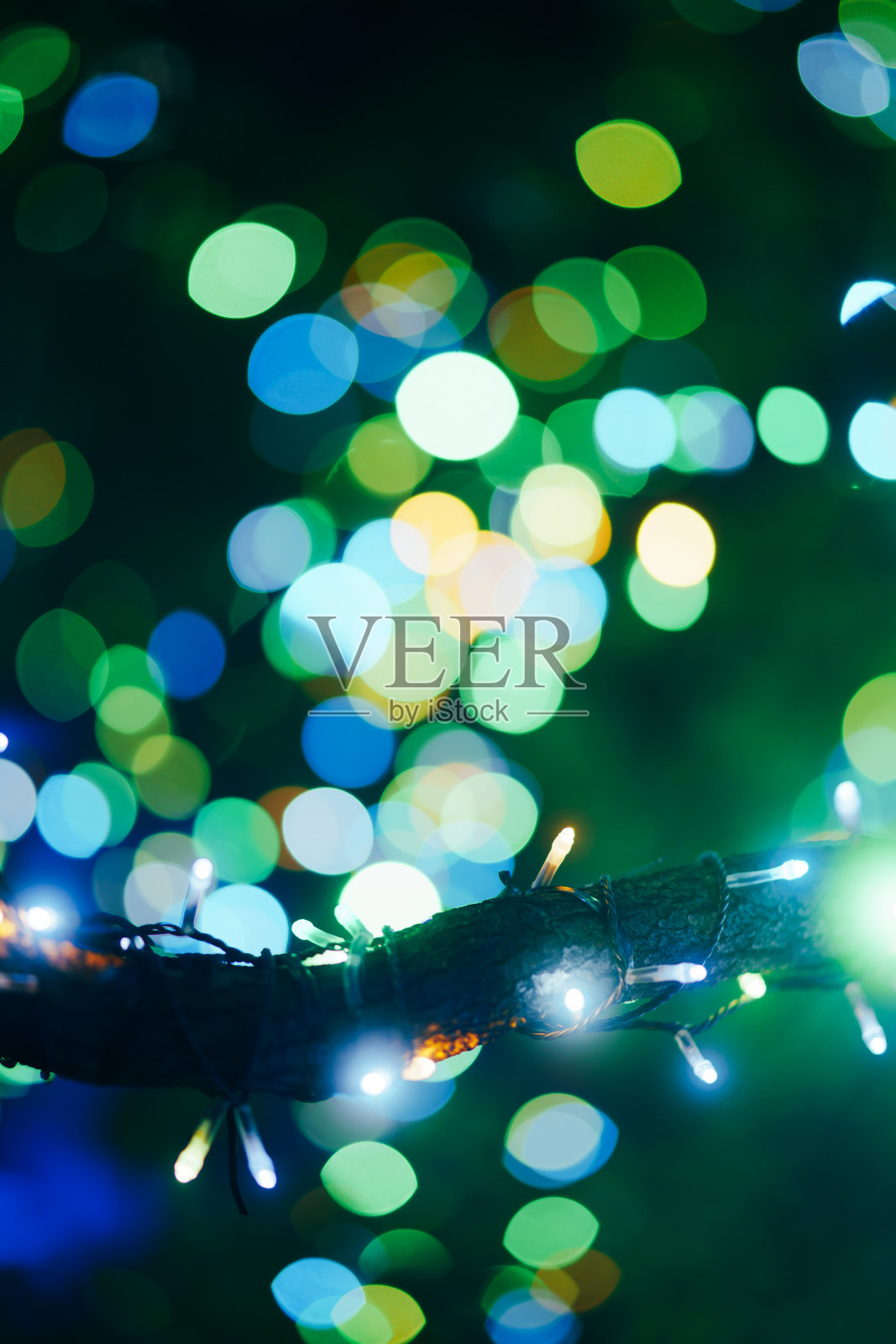 六本木的圣诞装饰品和灯饰照片摄影图片