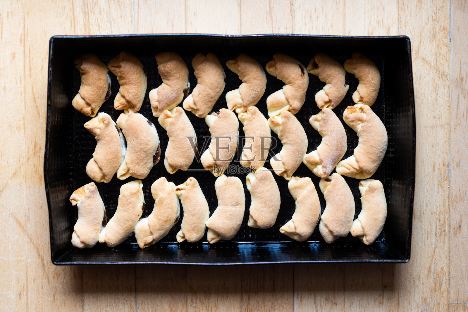 圣诞节的羊角面包照片摄影图片