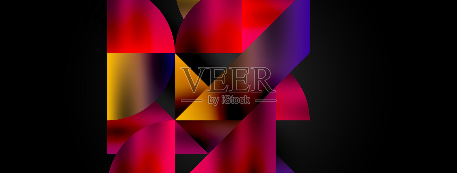 马赛克图案构图和谐插画图片素材