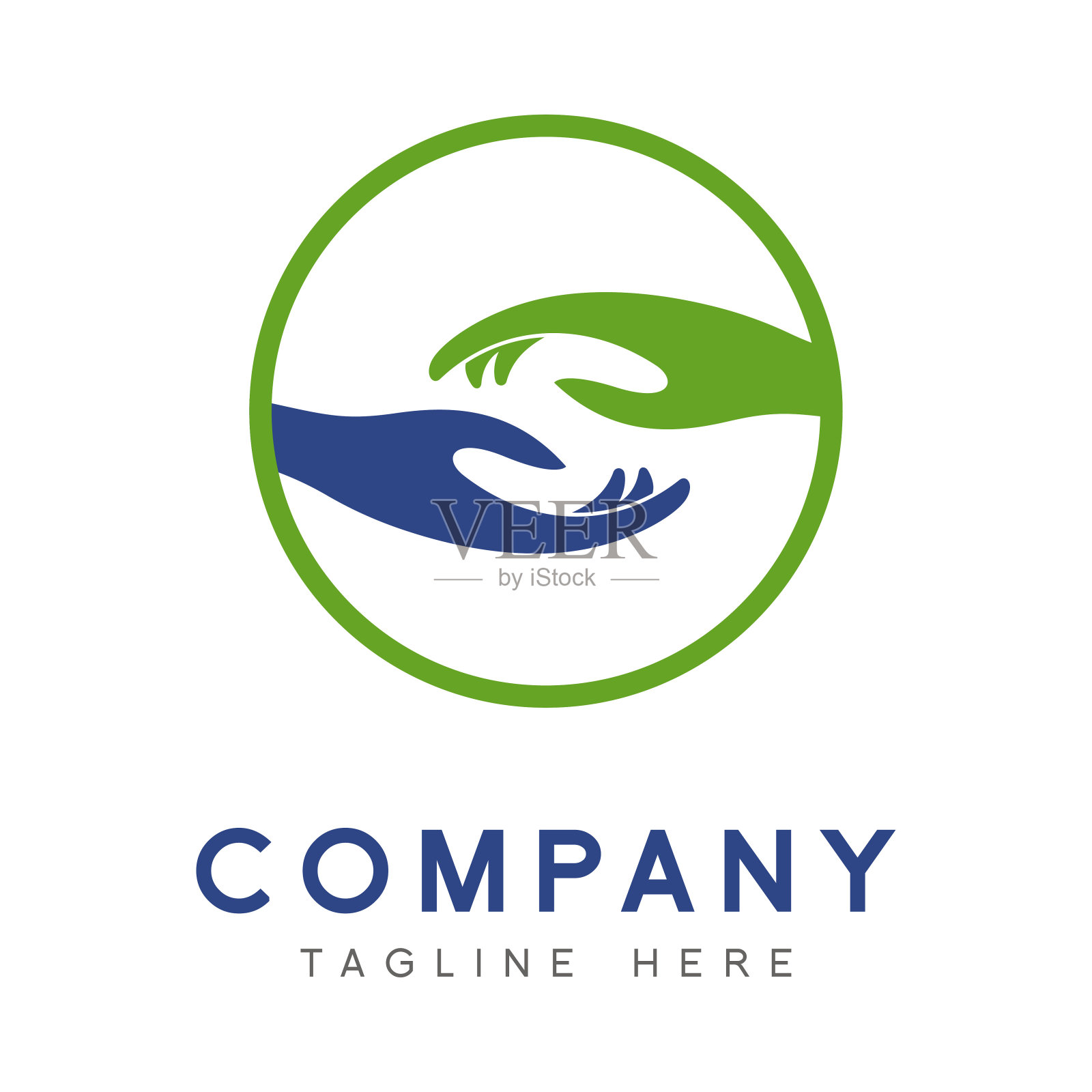 两只手互相靠近，这个标志是完美的水疗和按摩，脊椎按摩或非营利组织插画图片素材