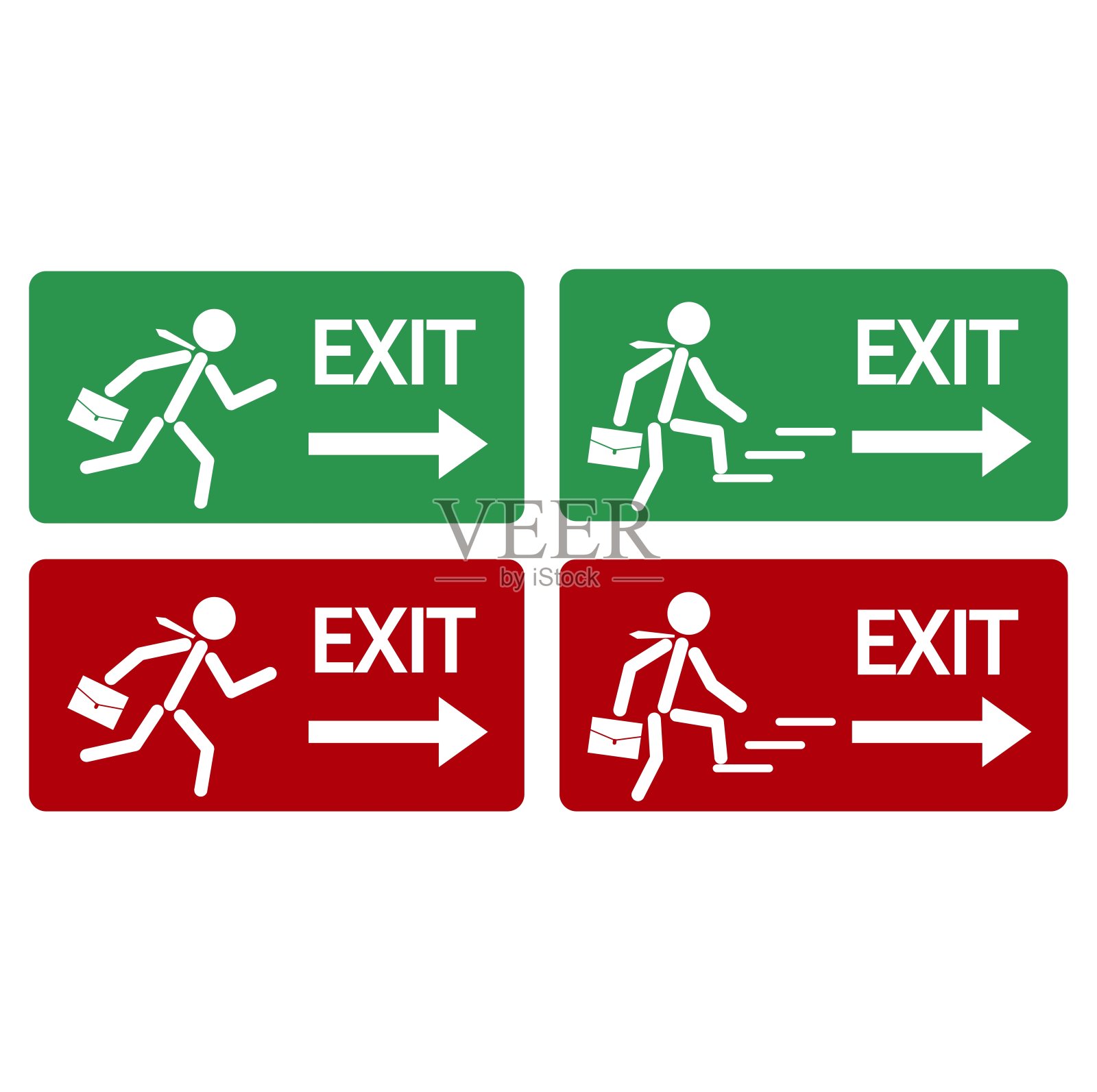 出口标志矢量在棍棒风格插画图片素材