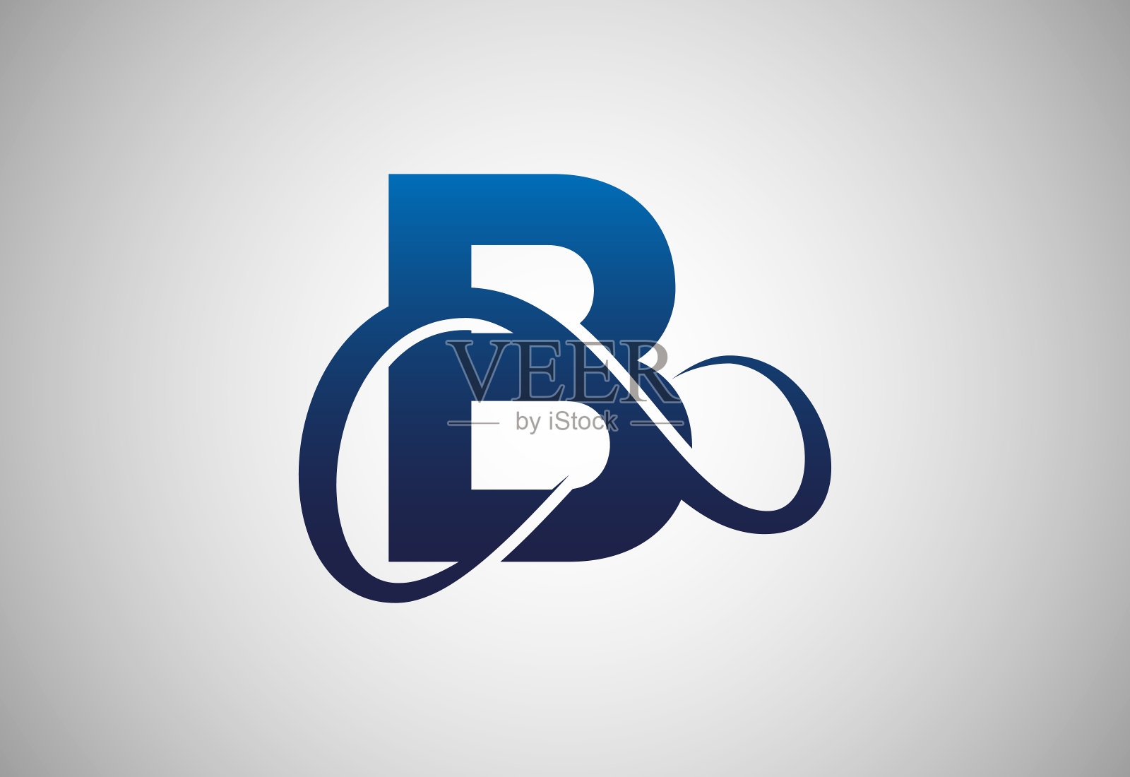 带无穷号的英文字母B。无限，永恒，无限，无尽，循环符号。插画图片素材