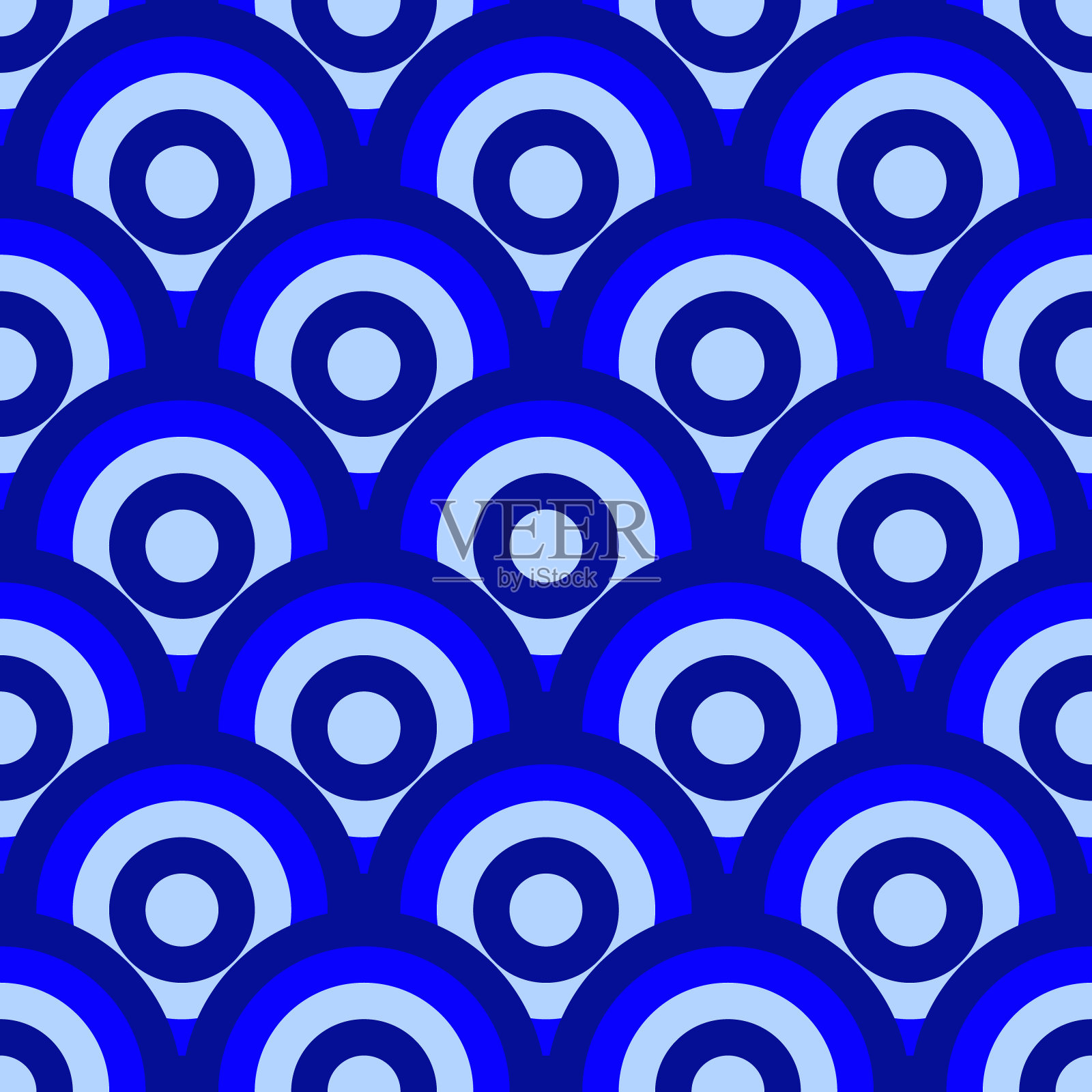 矢量-彩色装饰的无缝图案。插画图片素材