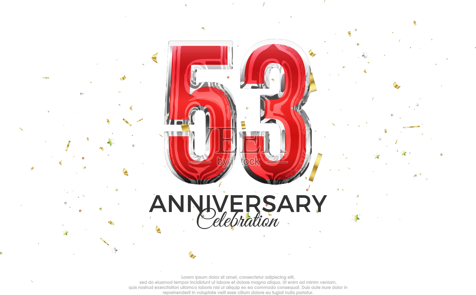 53周年庆典3d设计与设计元素图片