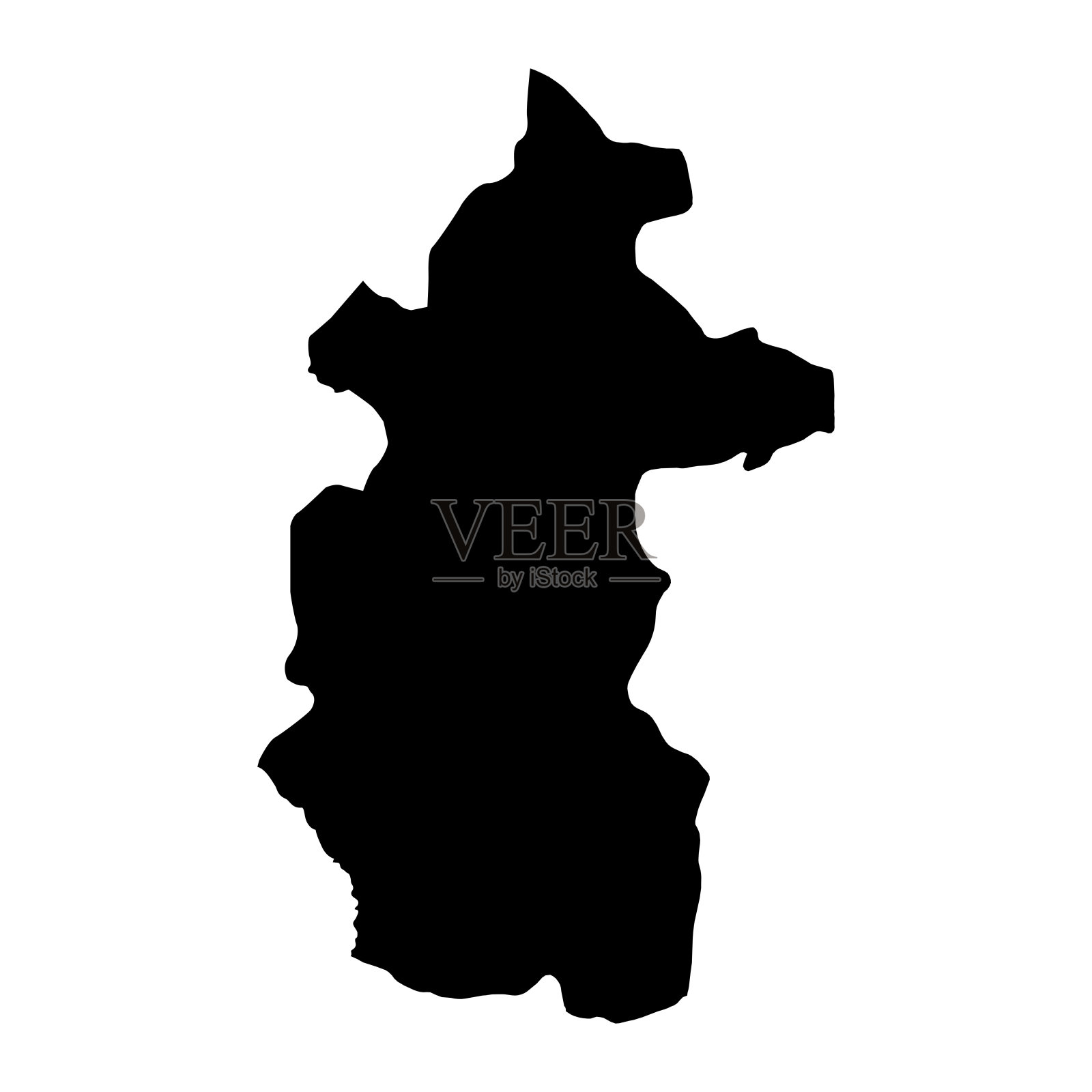 开赛中部省地图，刚果民主共和国行政区划。矢量插图。插画图片素材