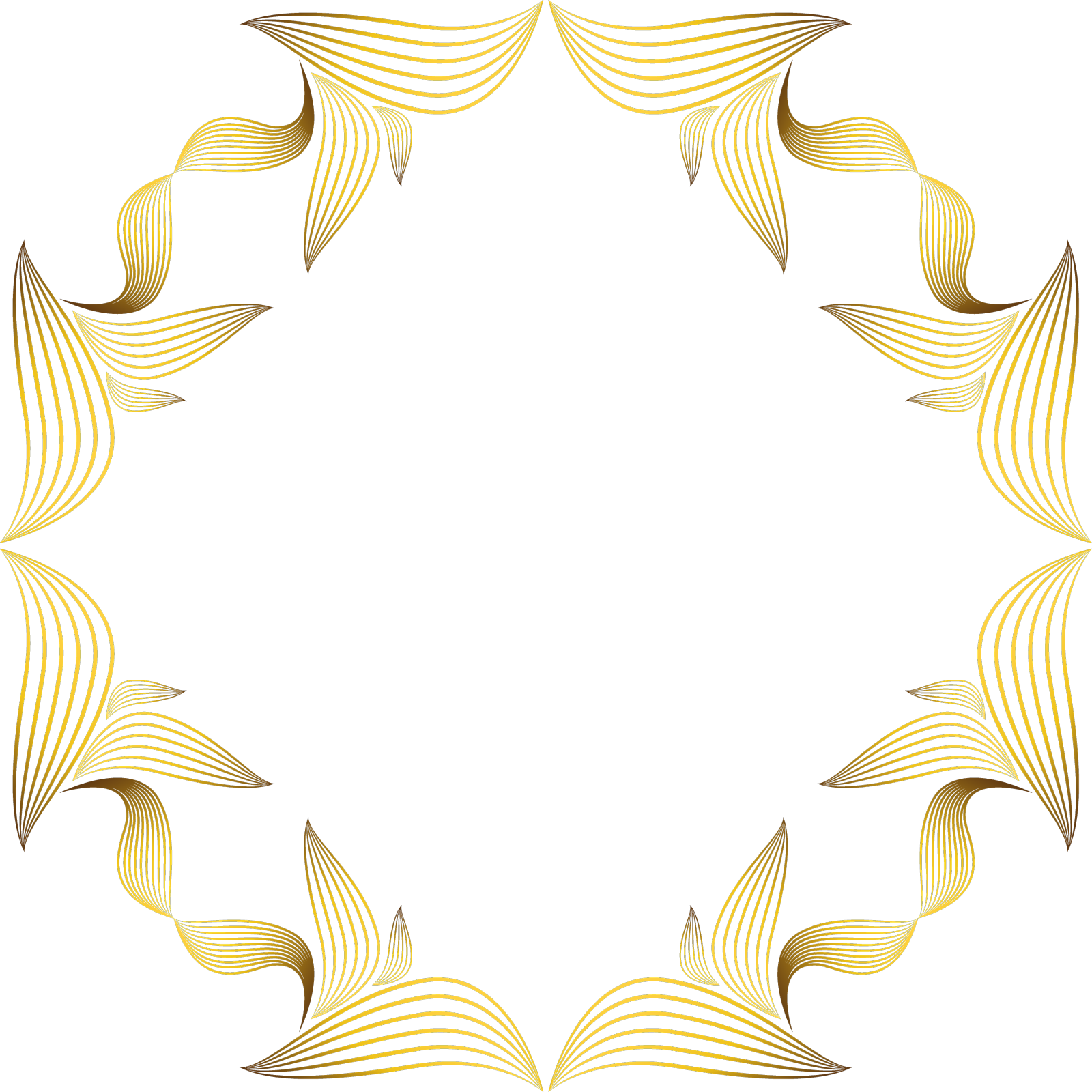 方形框架与美丽的金色花卉设计元素图片