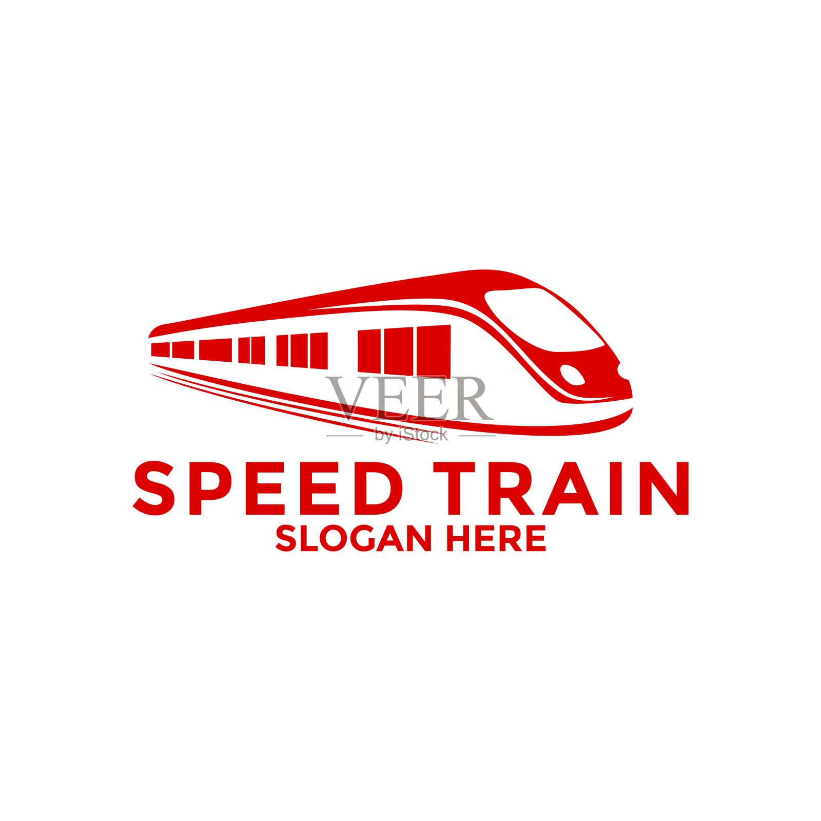 火车图标，火车矢量设计模板插画图片素材