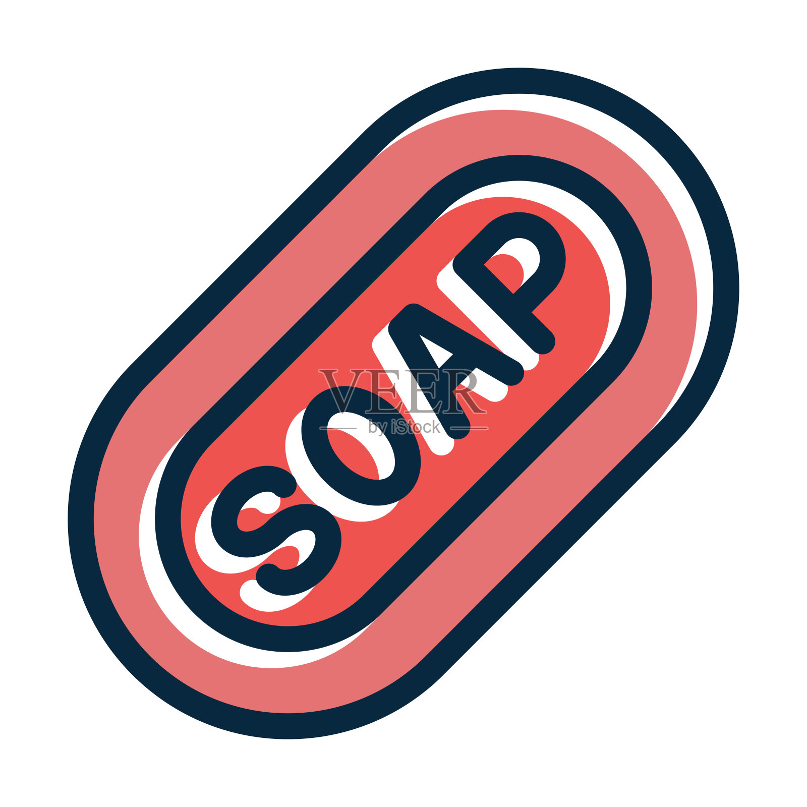 肥皂矢量粗线填充深色图标为个人和商业用途。插画图片素材