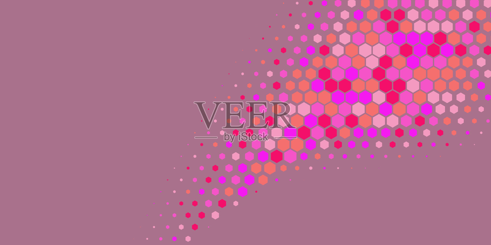 几何抽象六边形多色背景插画图片素材