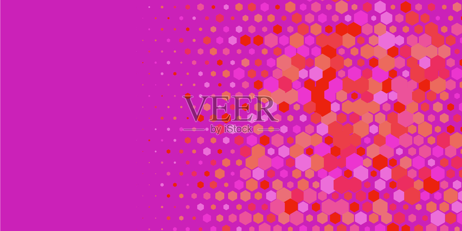 几何多尺寸六边形与多颜色插画图片素材