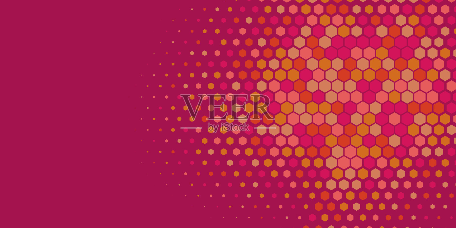 几何抽象六边形多色背景插画图片素材