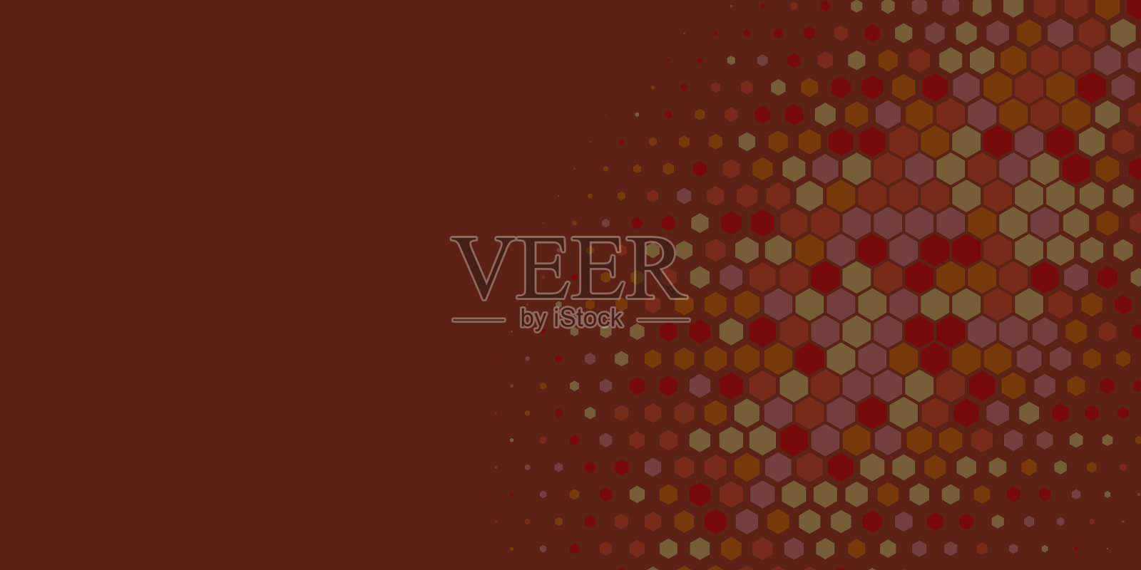 几何抽象六边形多色背景插画图片素材