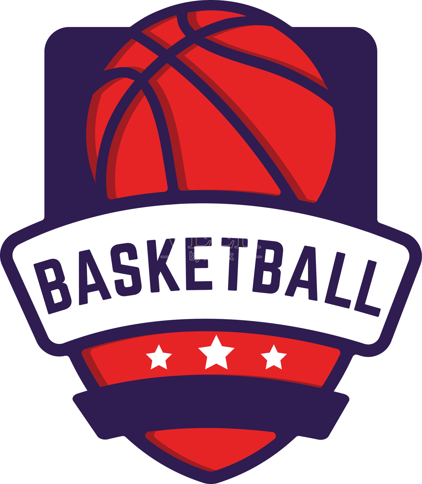 极简主义的篮球标志徽章模板设计元素图片