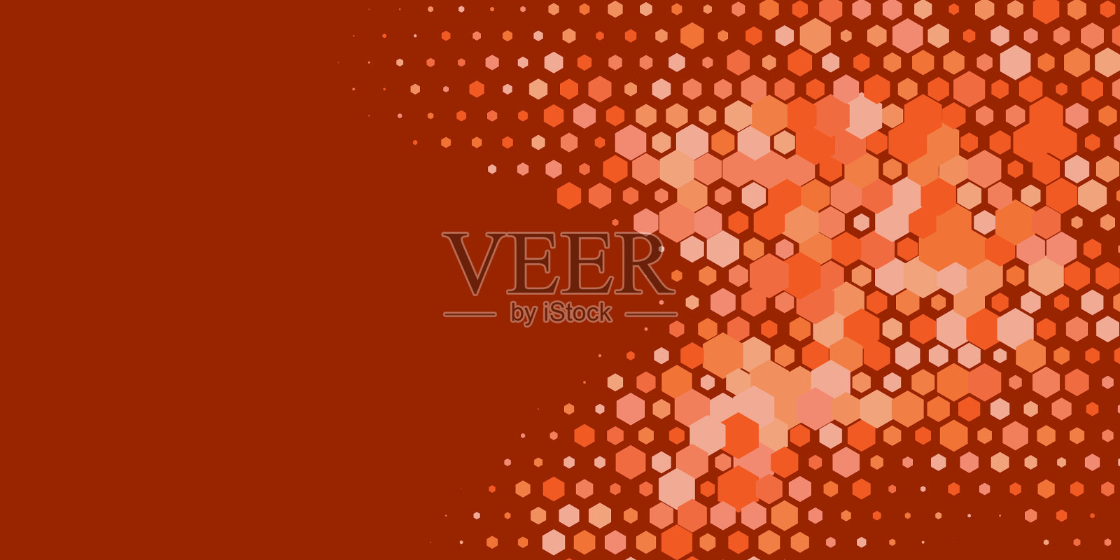 几何多尺寸六边形与多颜色插画图片素材