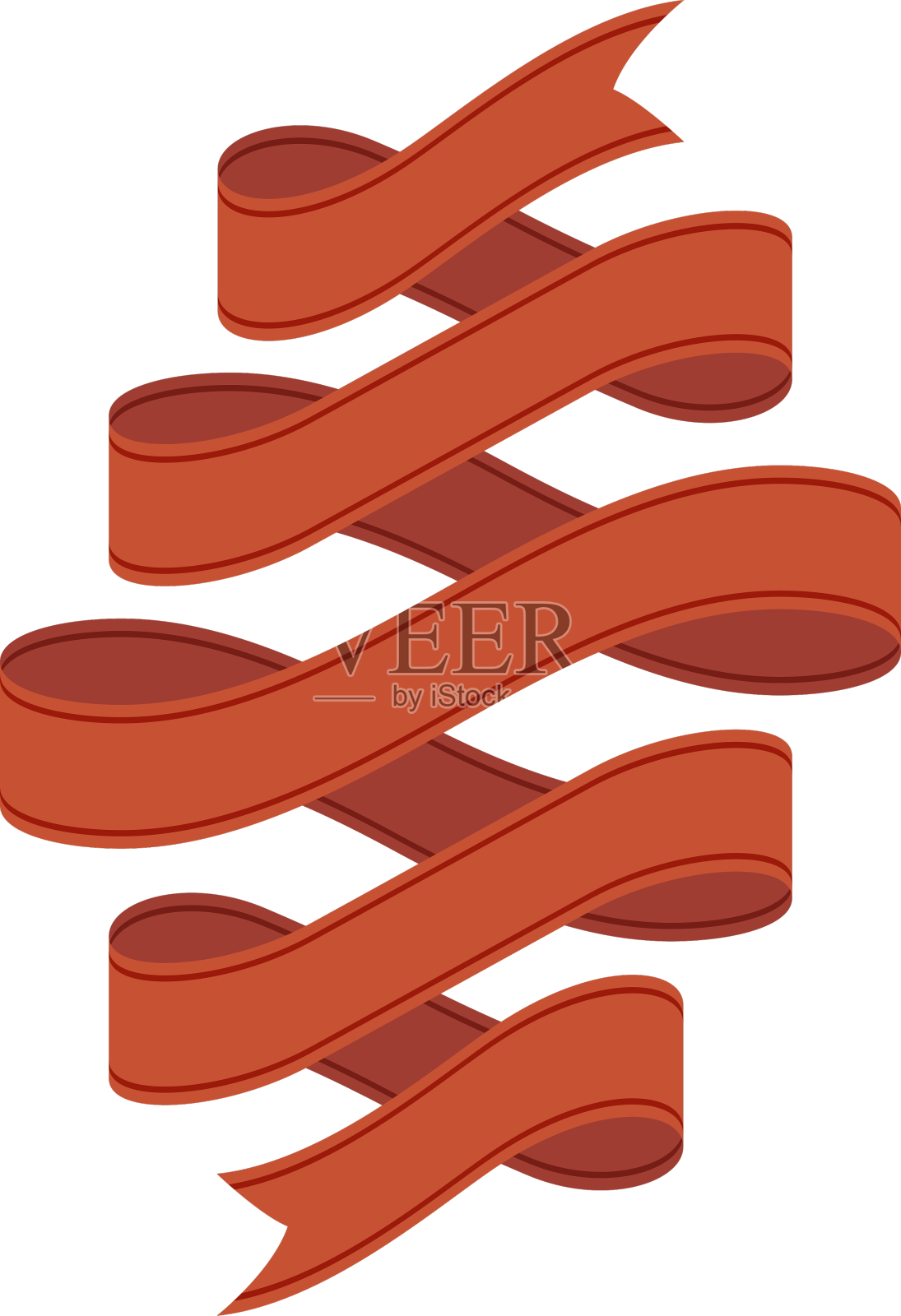 复古丝带的概念孤立在白色设计元素图片