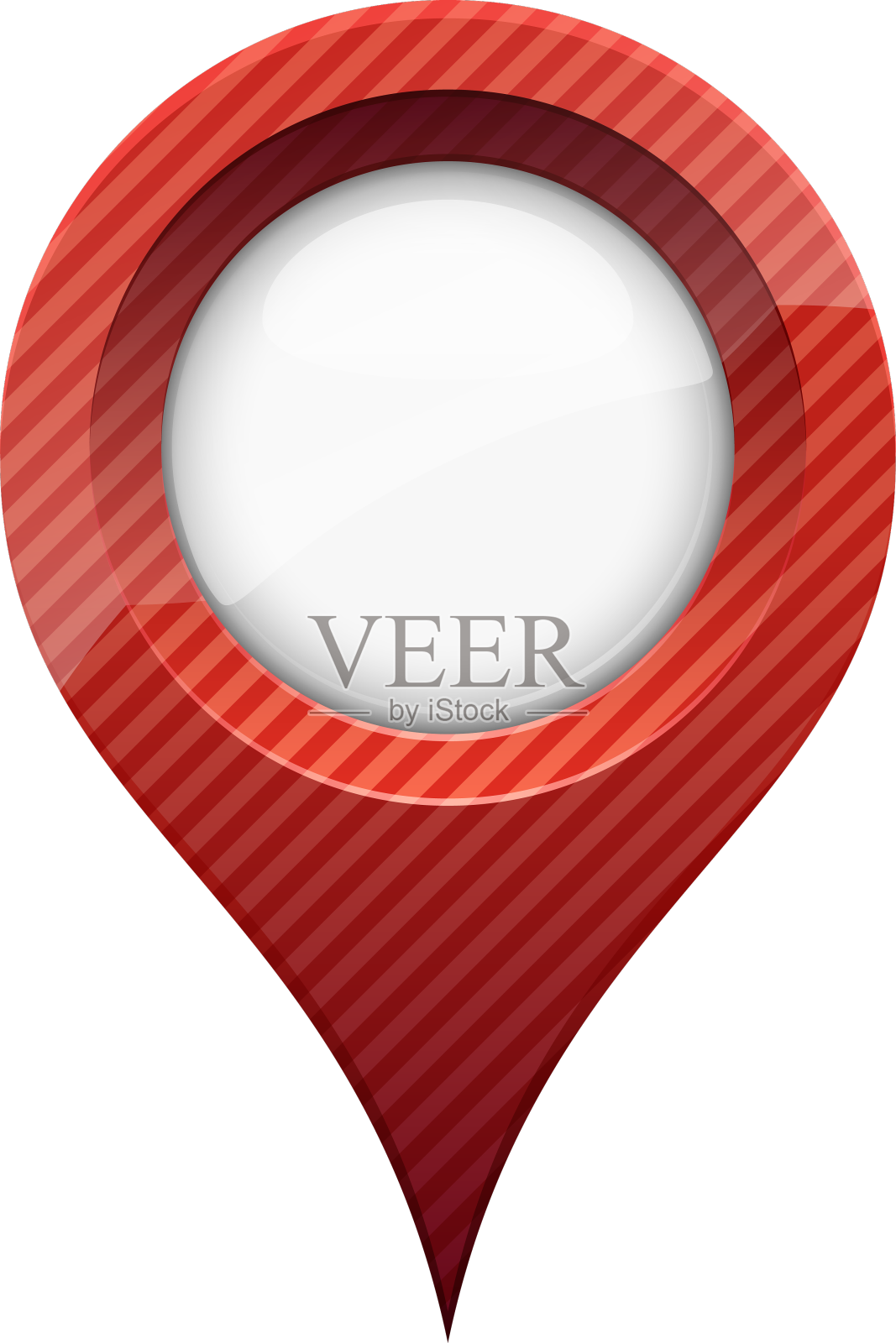 地图标记孤立在白色背景上设计元素图片